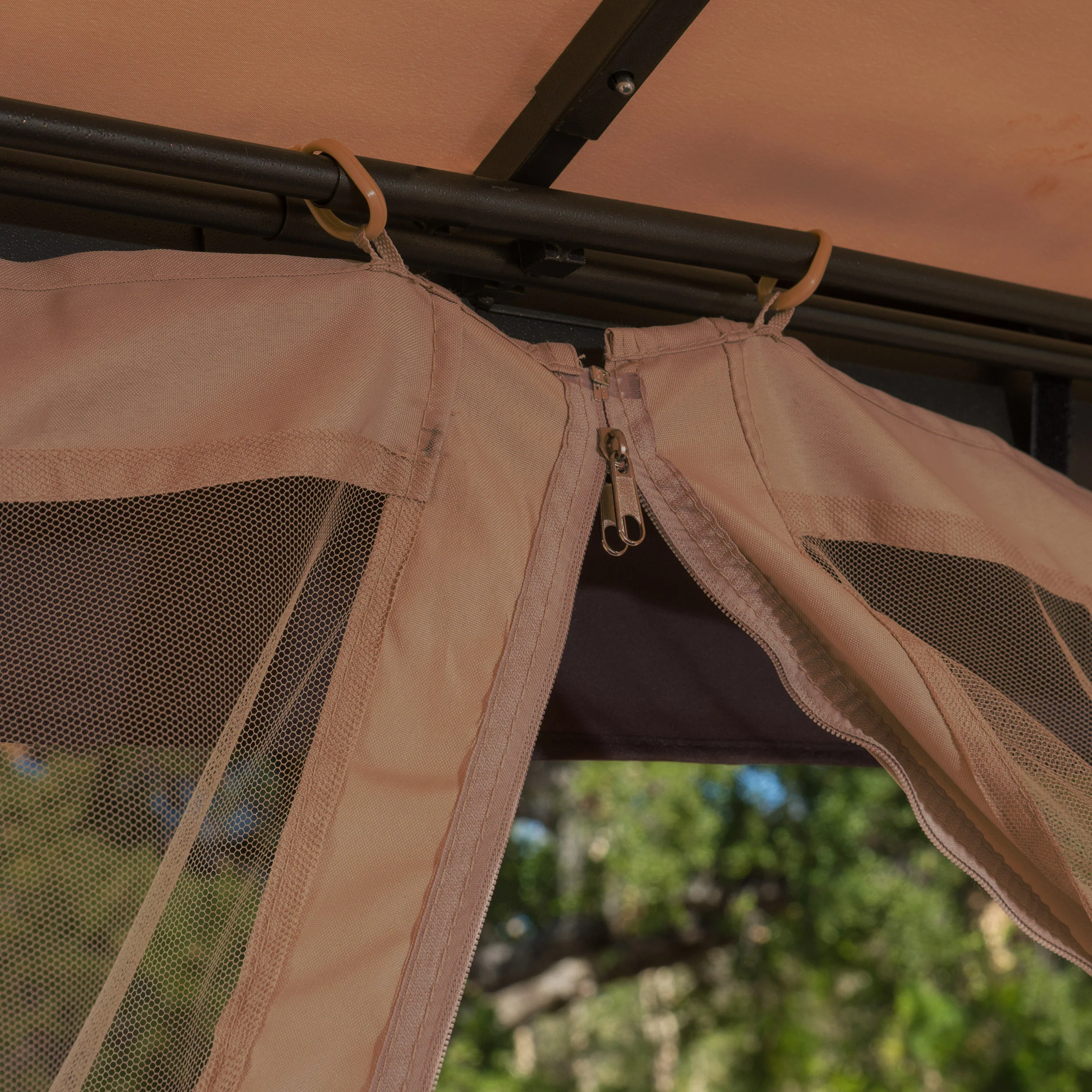 Sonoma Outdoor Curtains With Mosquito Netting 10 x 10 Foot Gazebo - furnishings