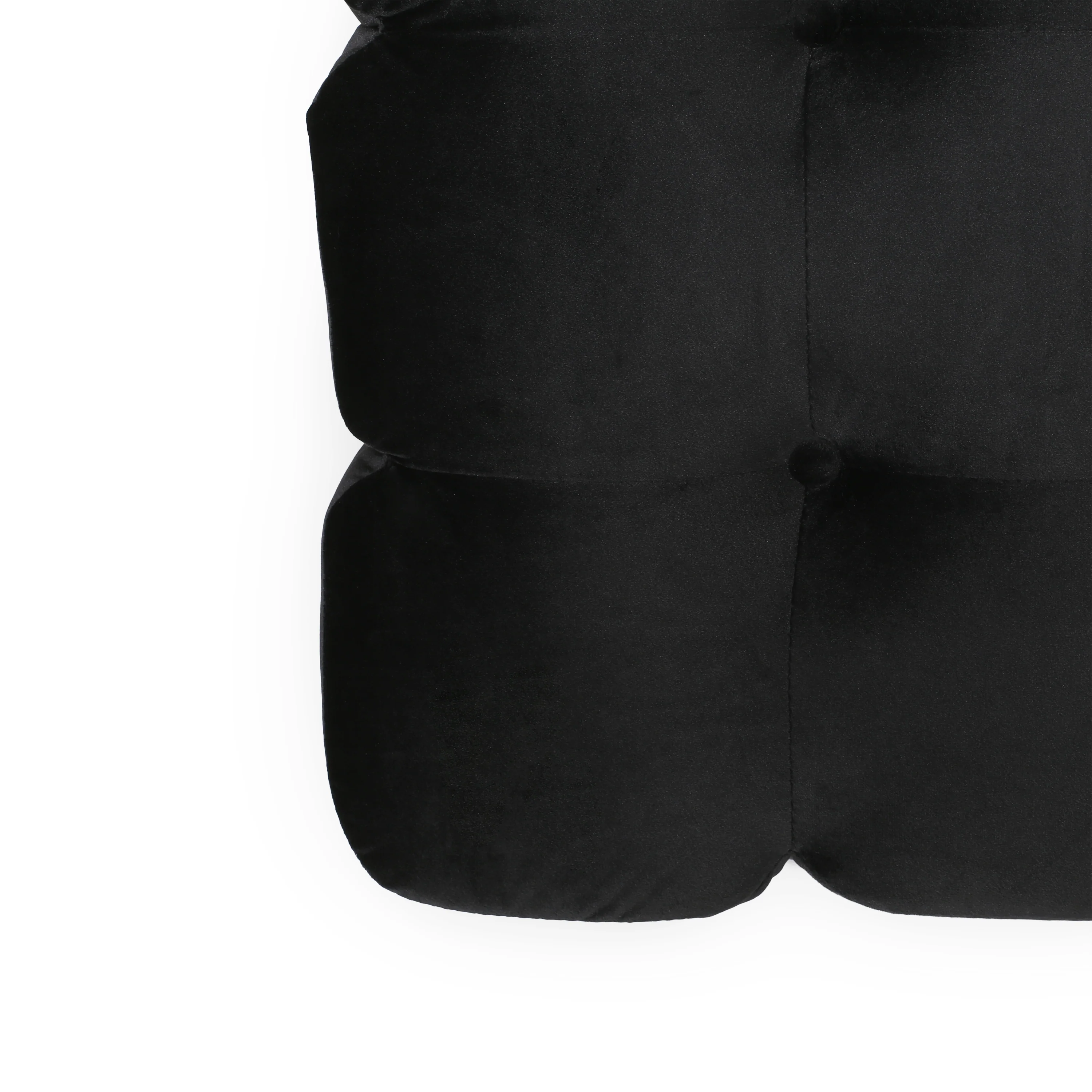 Fairfax Modern Glam Velvet Tufted Ottoman - furnishings