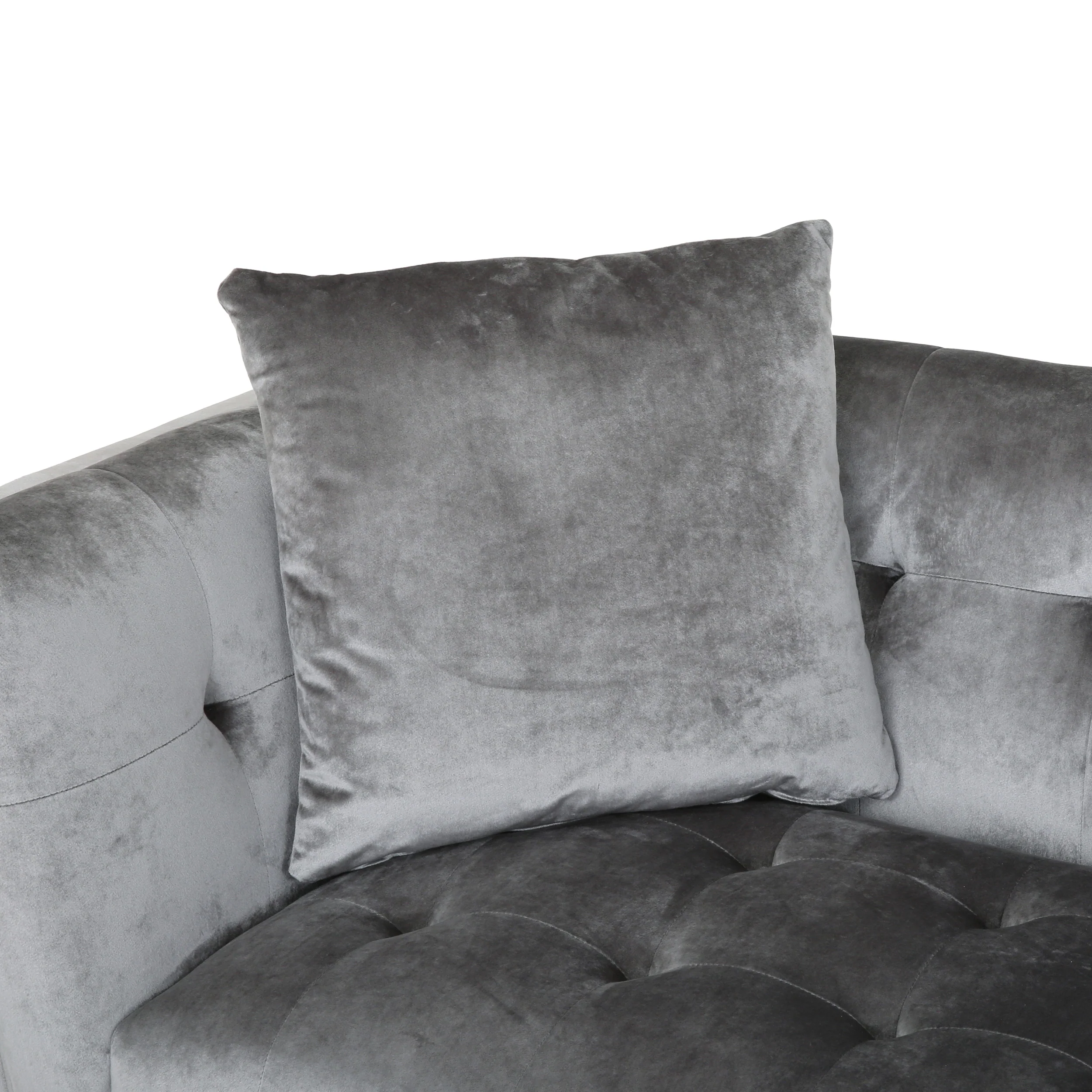 Ryliegh Modern Glam 3 Seater Velvet Sofa - furnishings