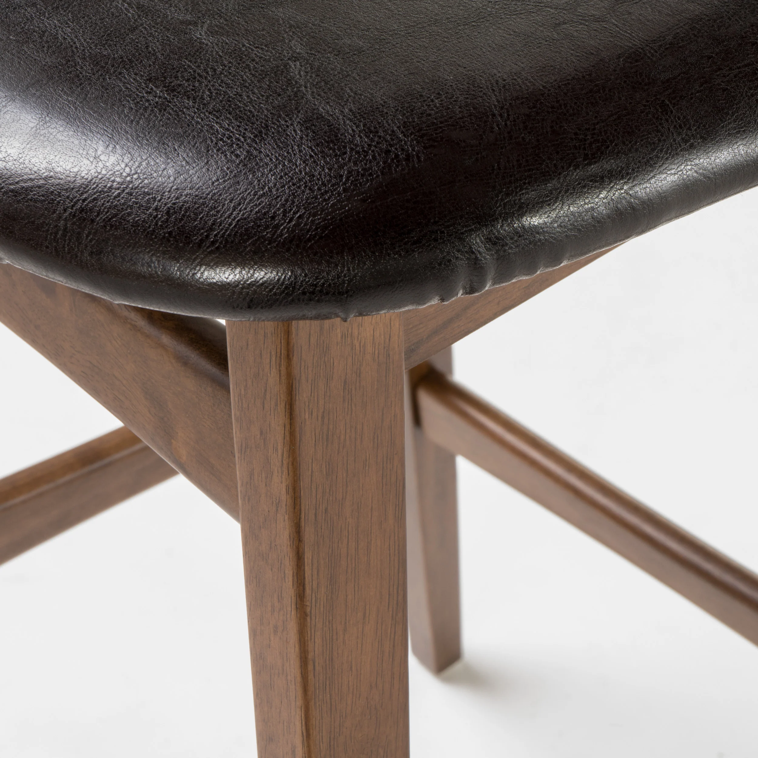 Margaret Dark Brown Leather/ Walnut Finish 30-Inch Bar Stool (Set of 2) - furnishings