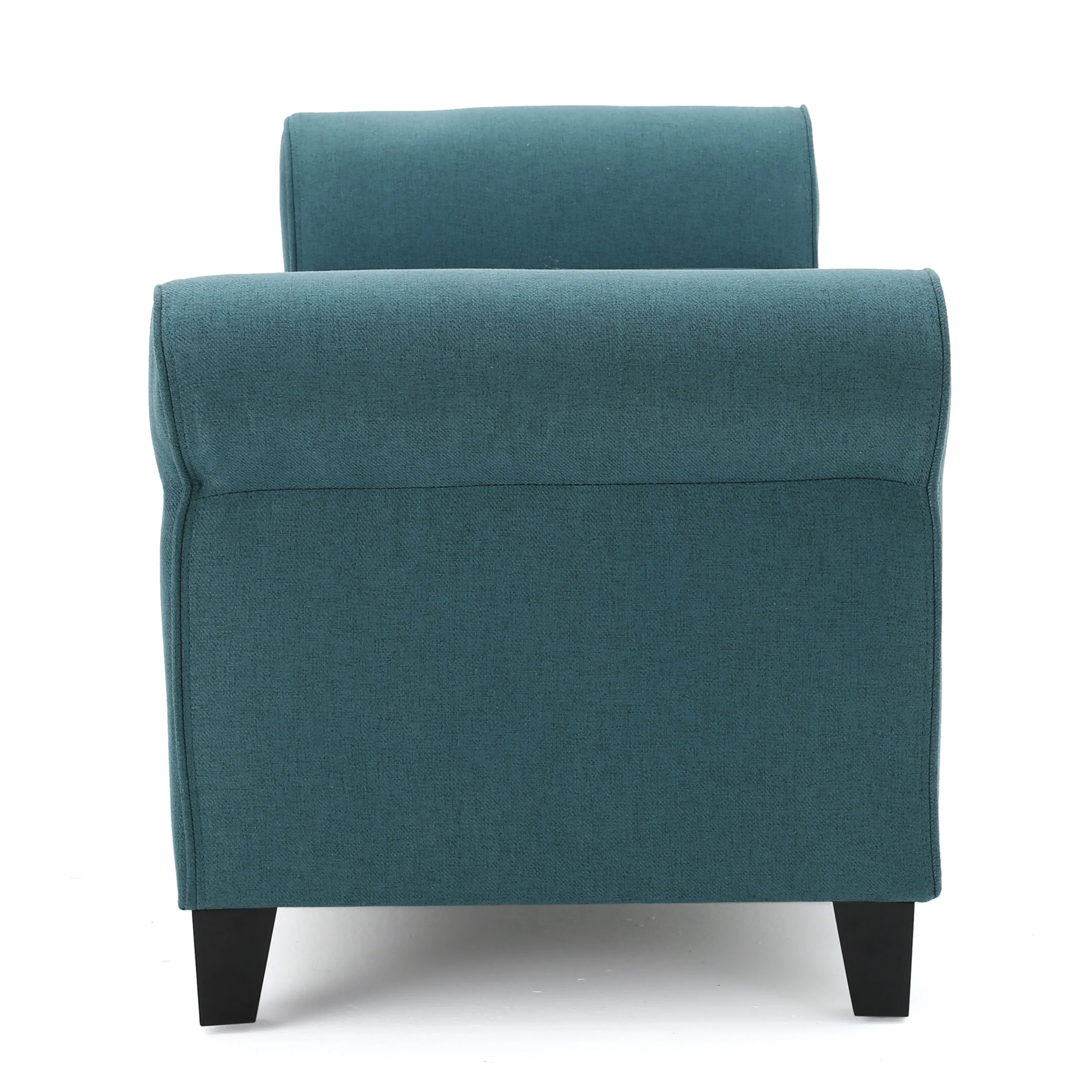 Danbury Contemporary Fabric Upholstered Storage Ottoman Bench with Rolled Arms - furnishings