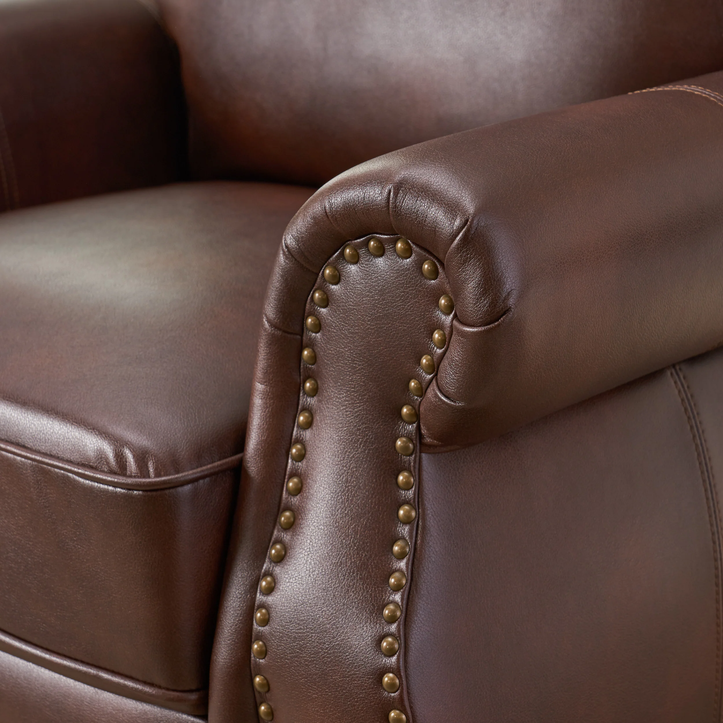 Jasmine Brown Leather Cigar Recliner - furnishings