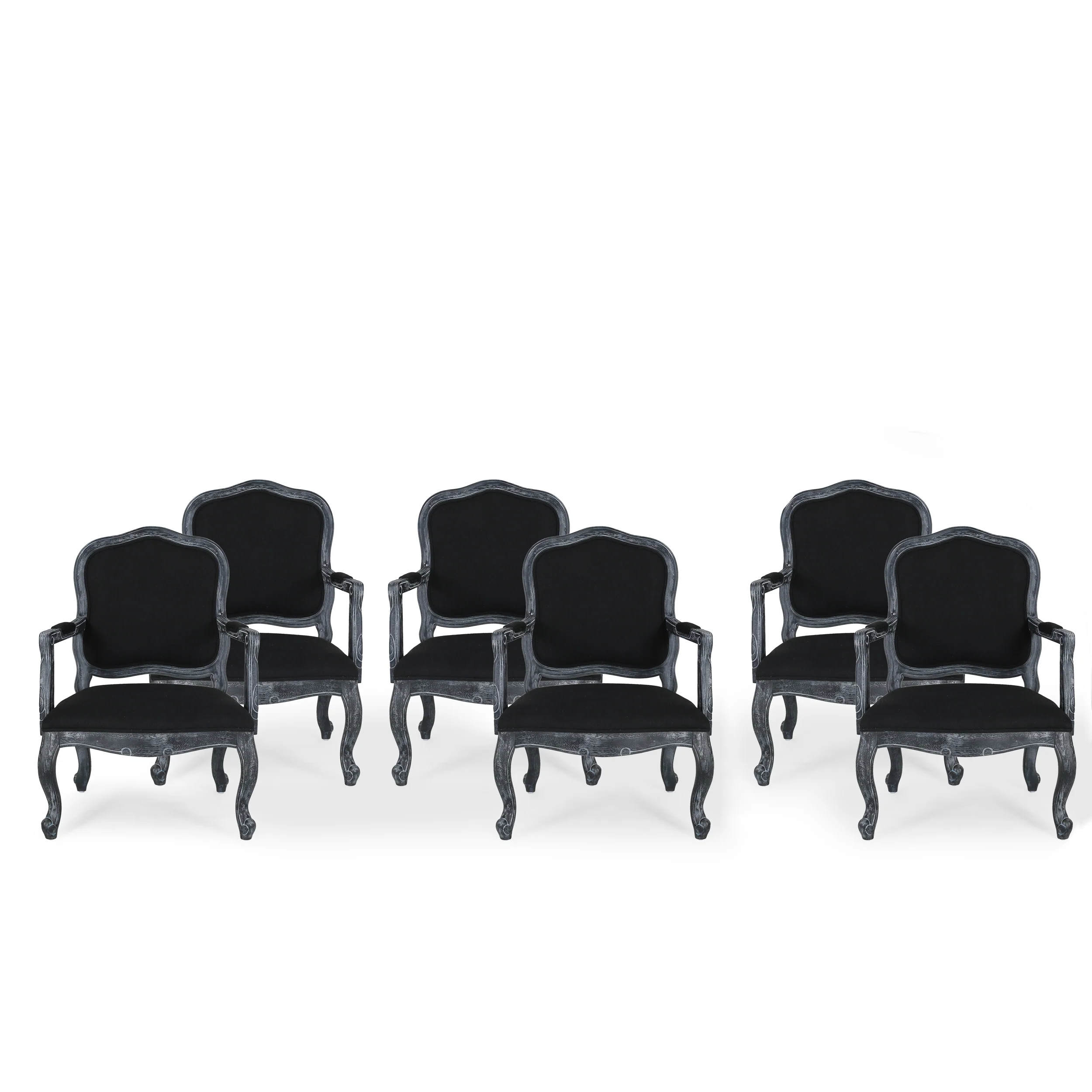 Stene French Country Wood Upholstered Dining Armchair - furnishings
