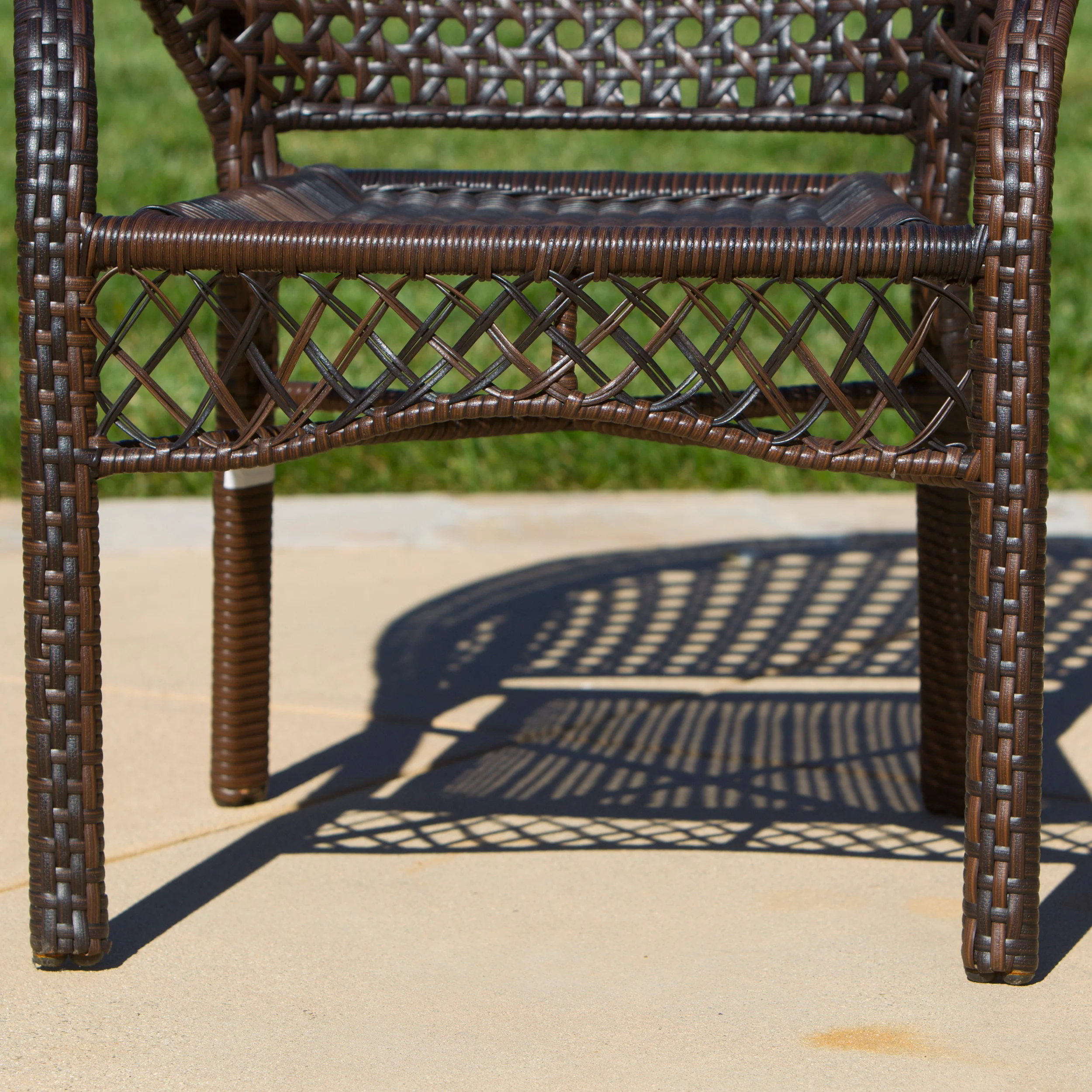Ursula Outdoor 7 Piece Multi-Brown Wicker Dining Set - furnishings