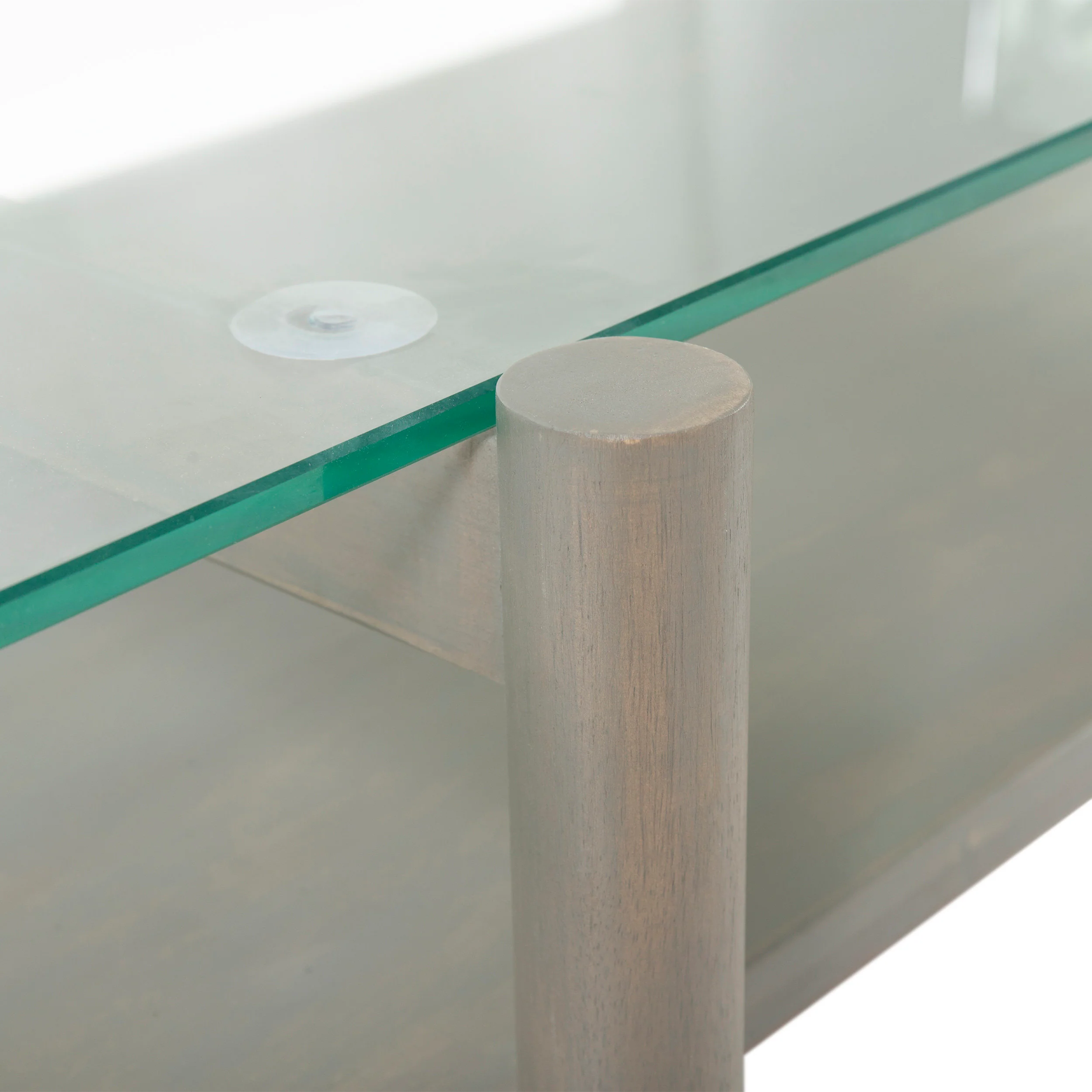 Janitza Acacia Wood Coffee Table with Tempered Glass Top - furnishings
