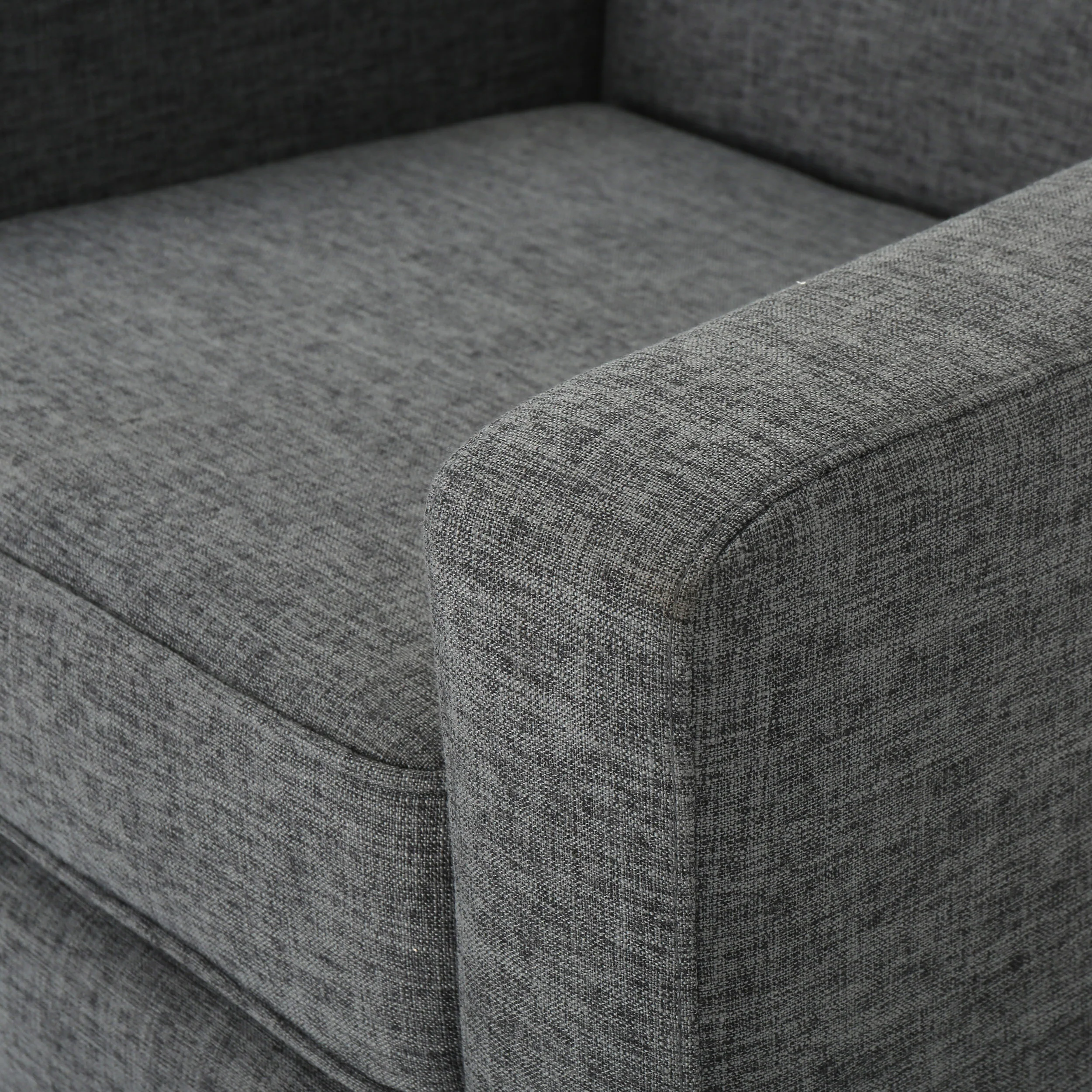 Stratford Mid-Century Modern 3-Piece Fabric Chairs & Sofa Living Room Set - furnishings