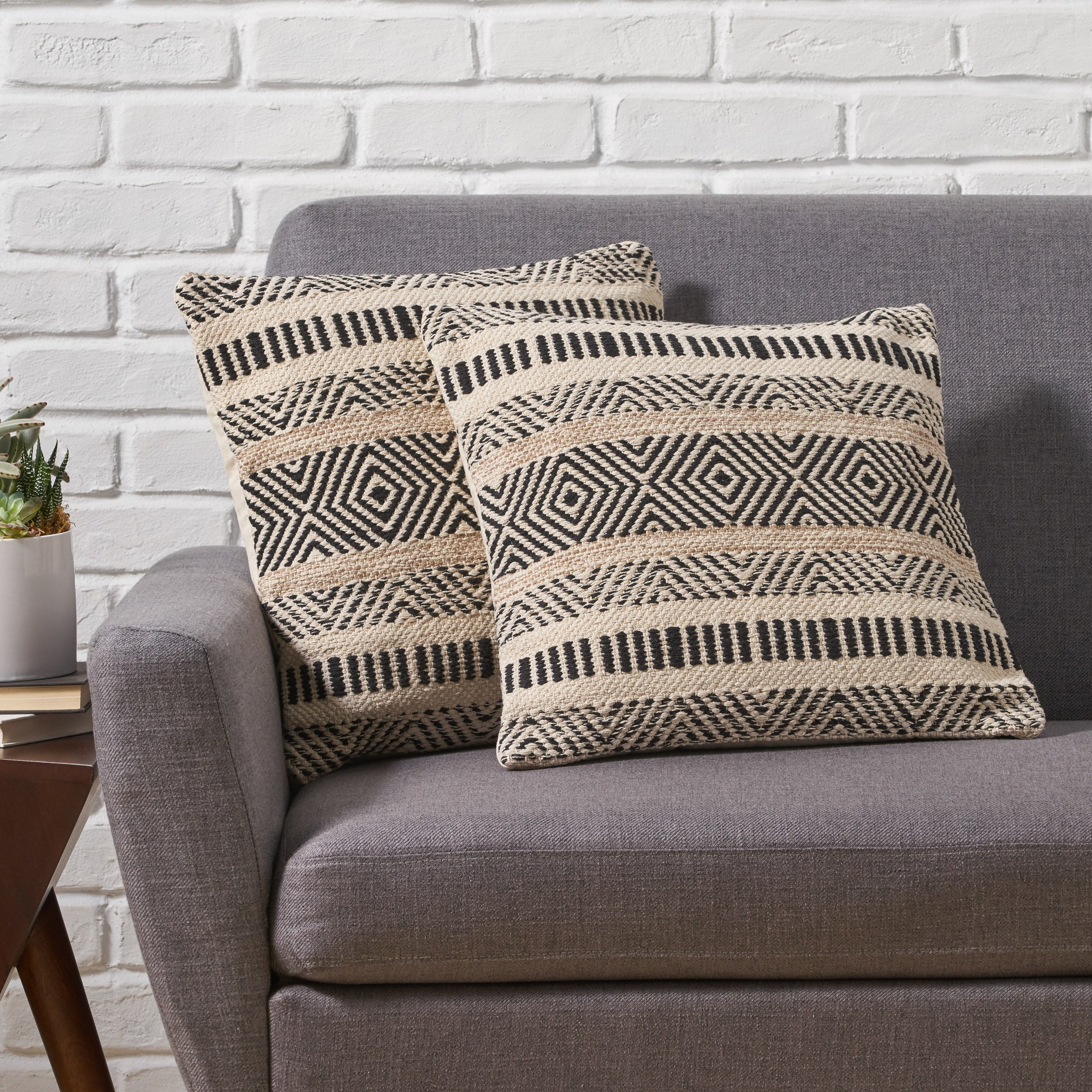 Tannen Boho Cotton Pillow Cover (Set of 2) - furnishings