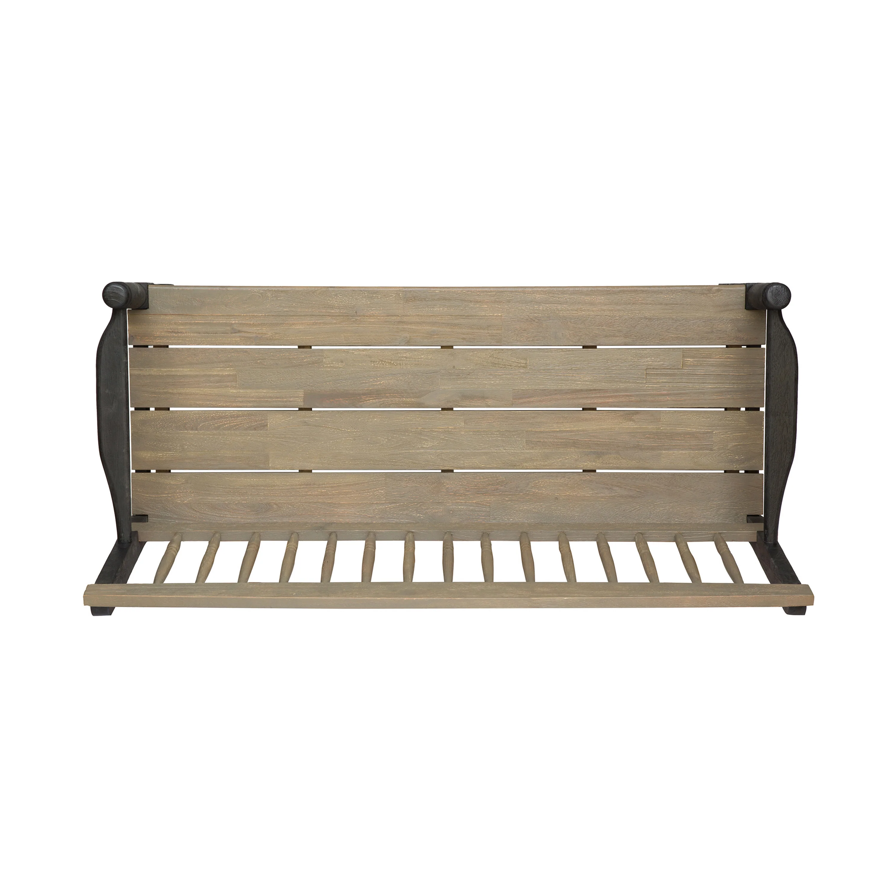 Daphne Outdoor Acacia Wood Bench with Shelf - furnishings