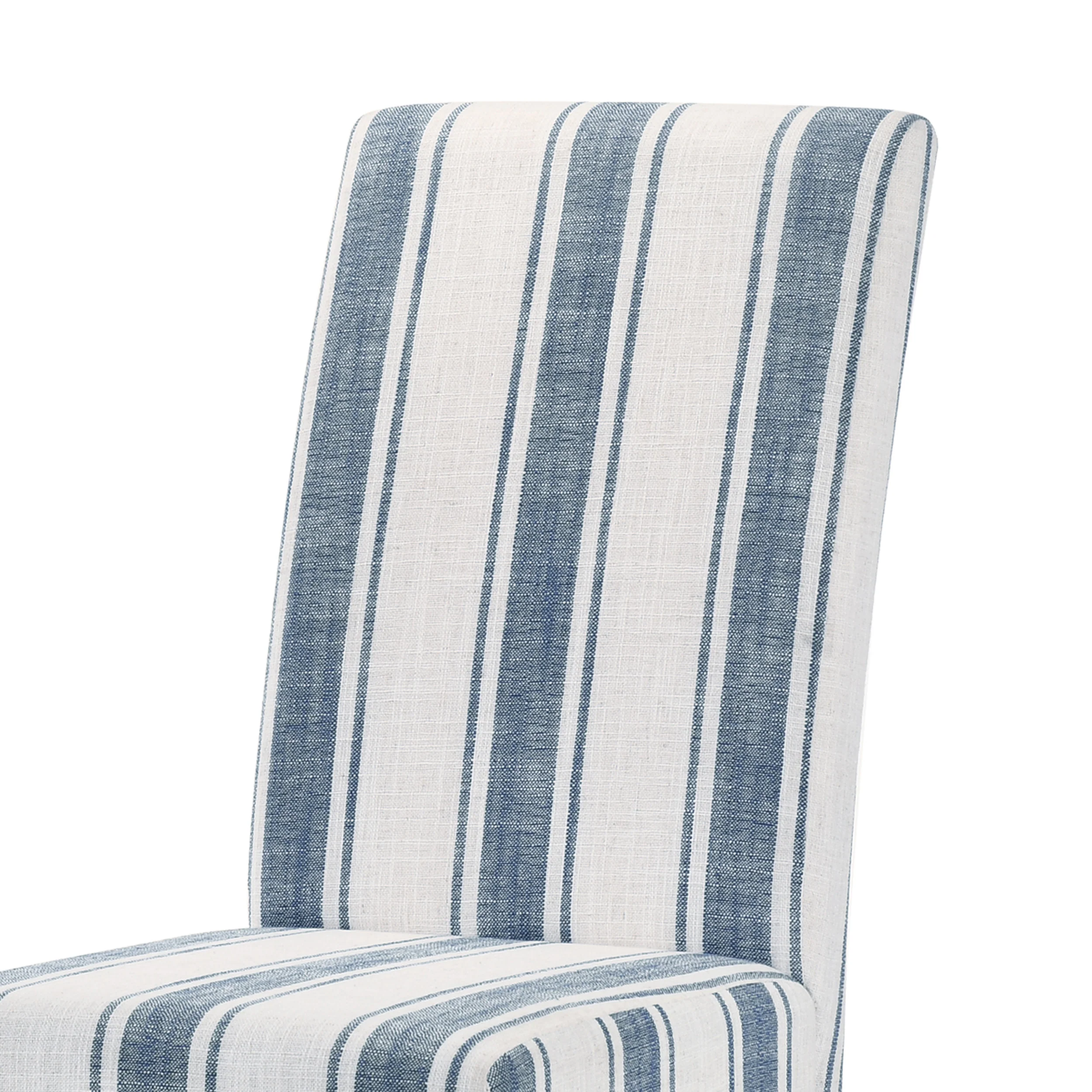 Percival Contemporary Upholstered Striped Dining Chairs, Set of 2 - furnishings