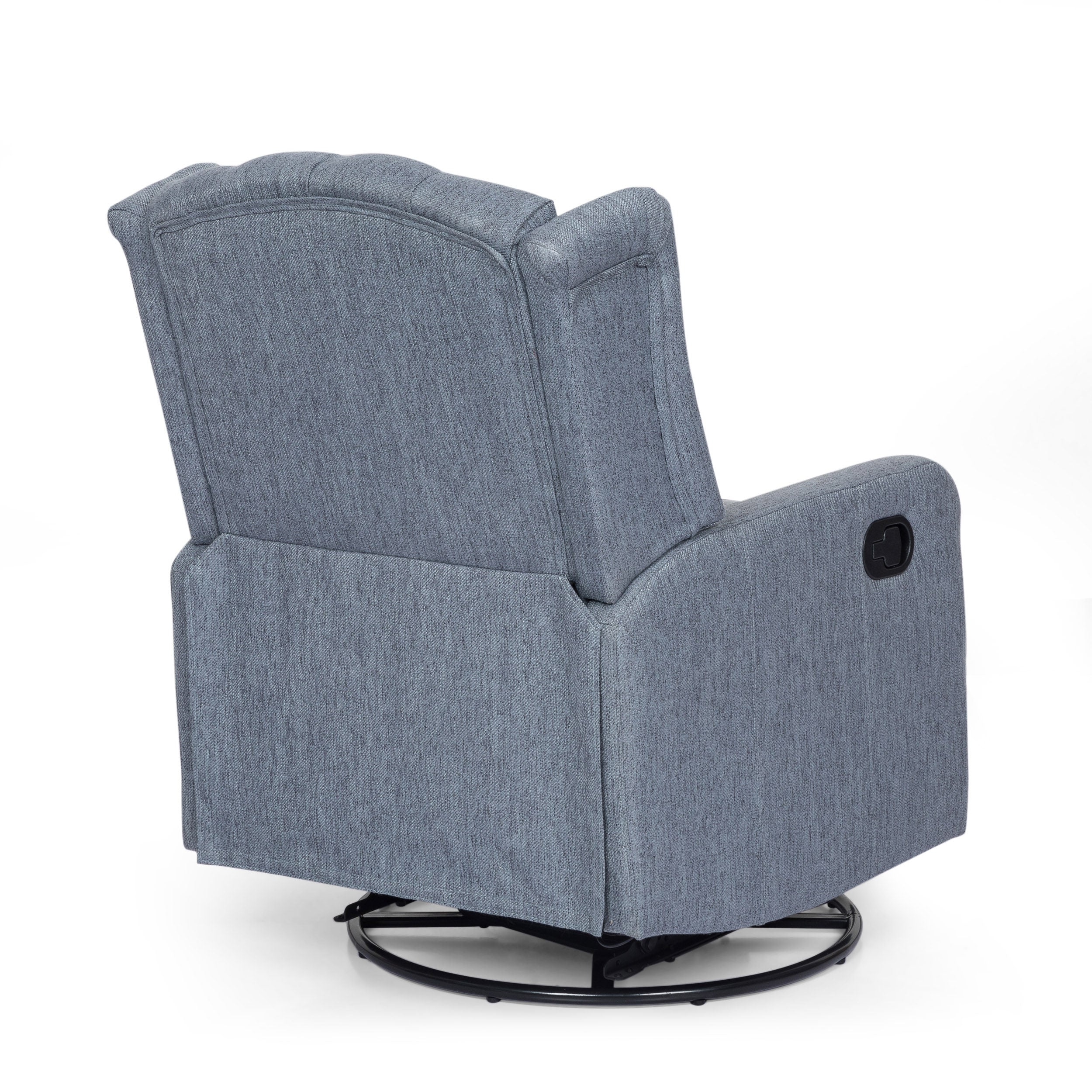 Houck Contemporary Tufted Wingback Swivel Recliner - furnishings