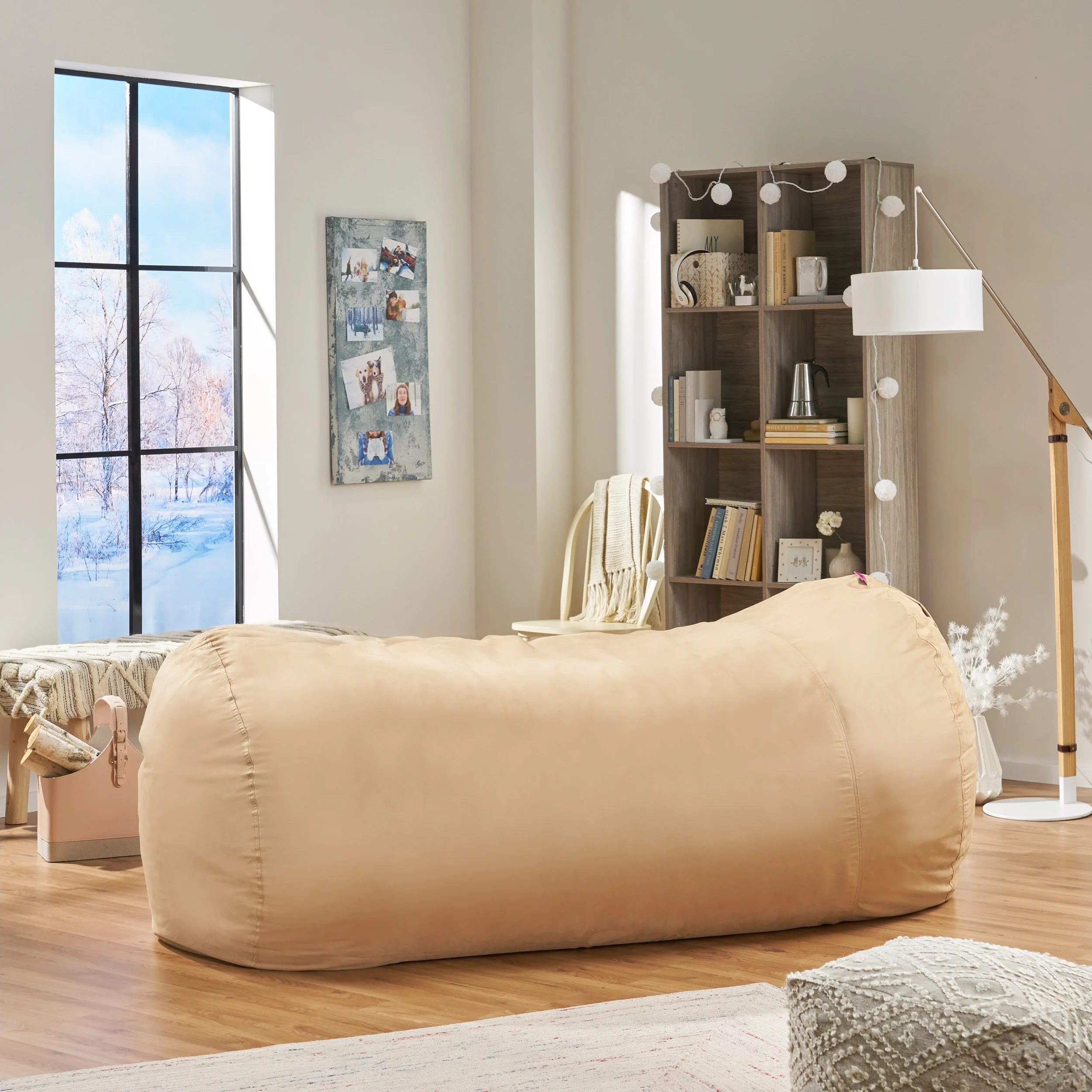 Thanvi Traditional 8 Foot Suede Bean Bag (Cover Only) - furnishings