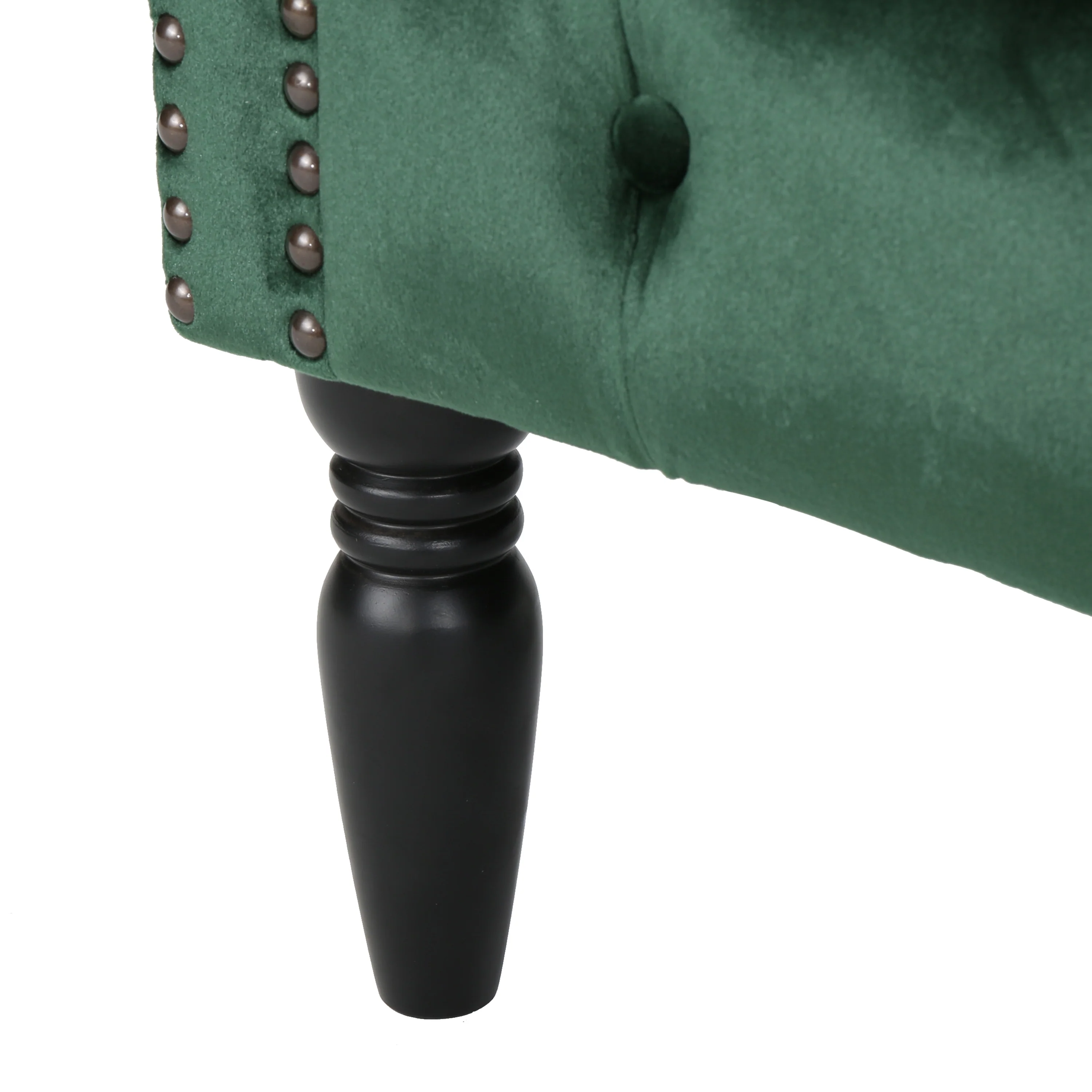 Aries Button-Tufted Velvet Rolled Back Tub Design Club Chair - furnishings