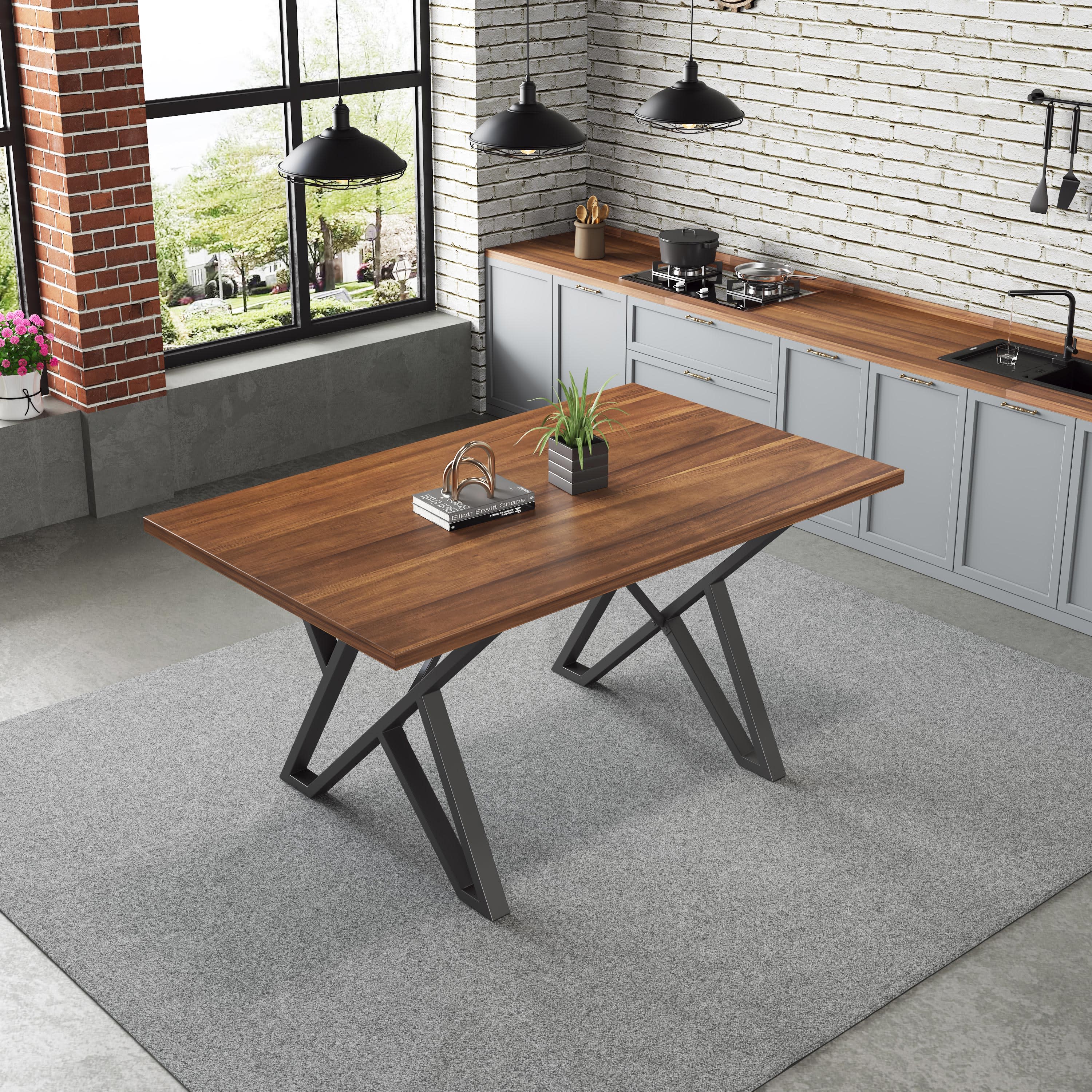 Citria Modern Walnut Dining Table - furnishings