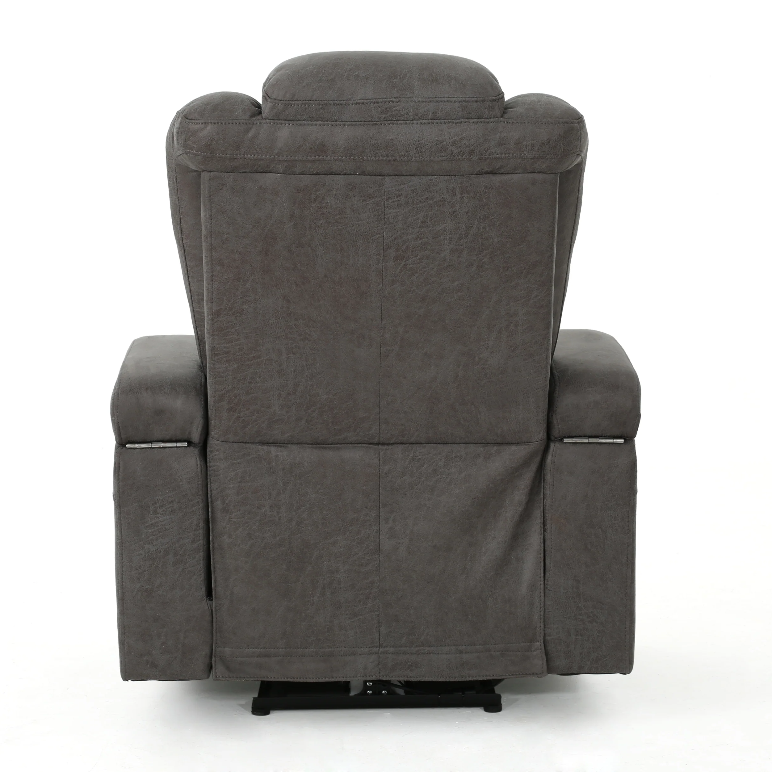 Everette Microfiber Power Recliner With Storage, USB Charger, and Cup Holder - furnishings