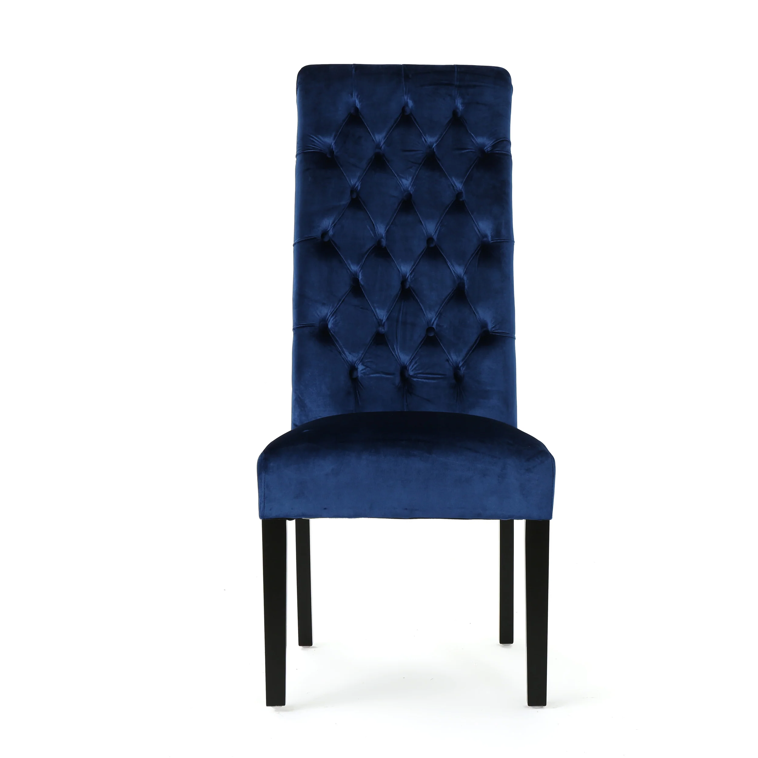 Leona Tall Back Tufted New Velvet Dining Chair (Set of 2) - furnishings