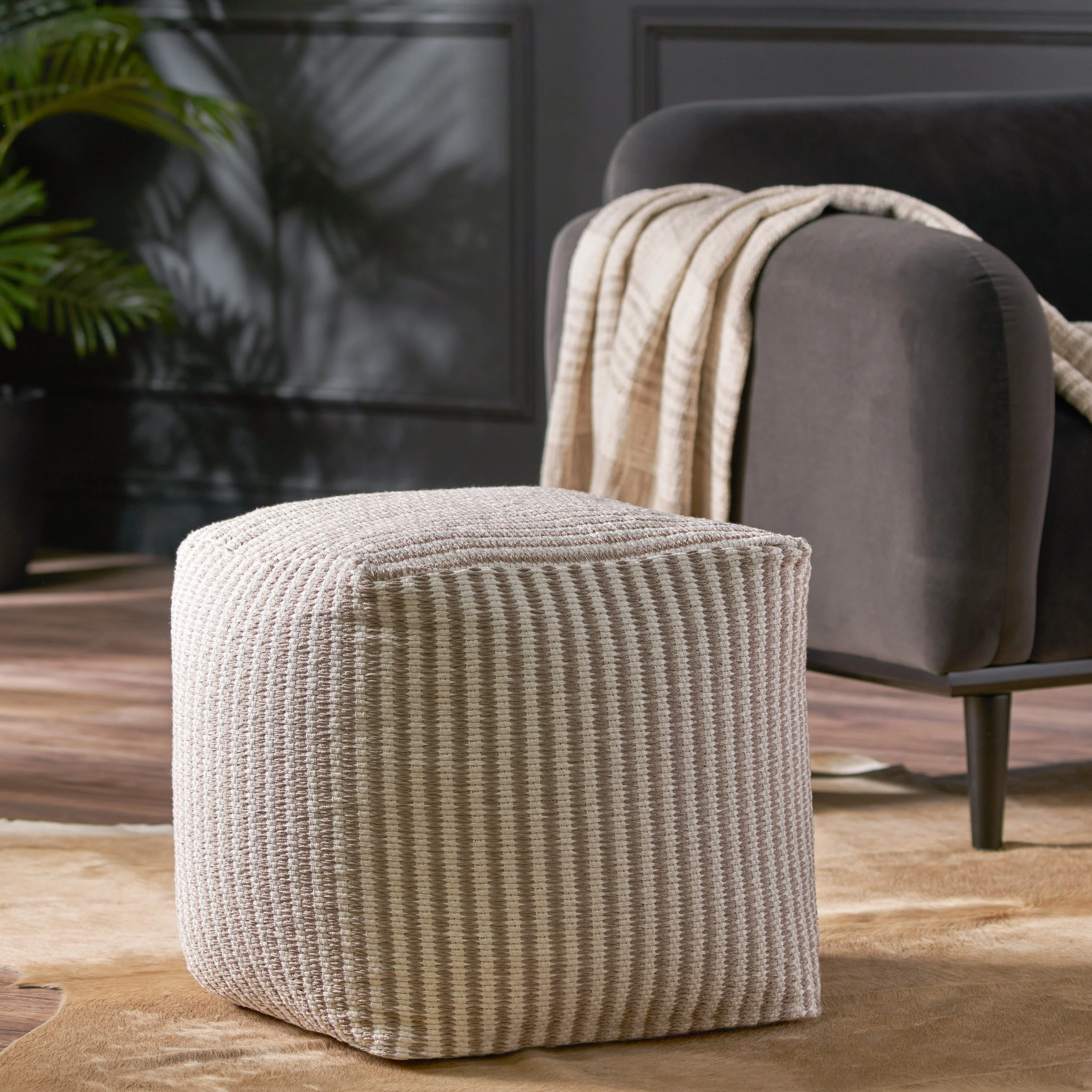 Demiya Boho Yarn Pouf - furnishings