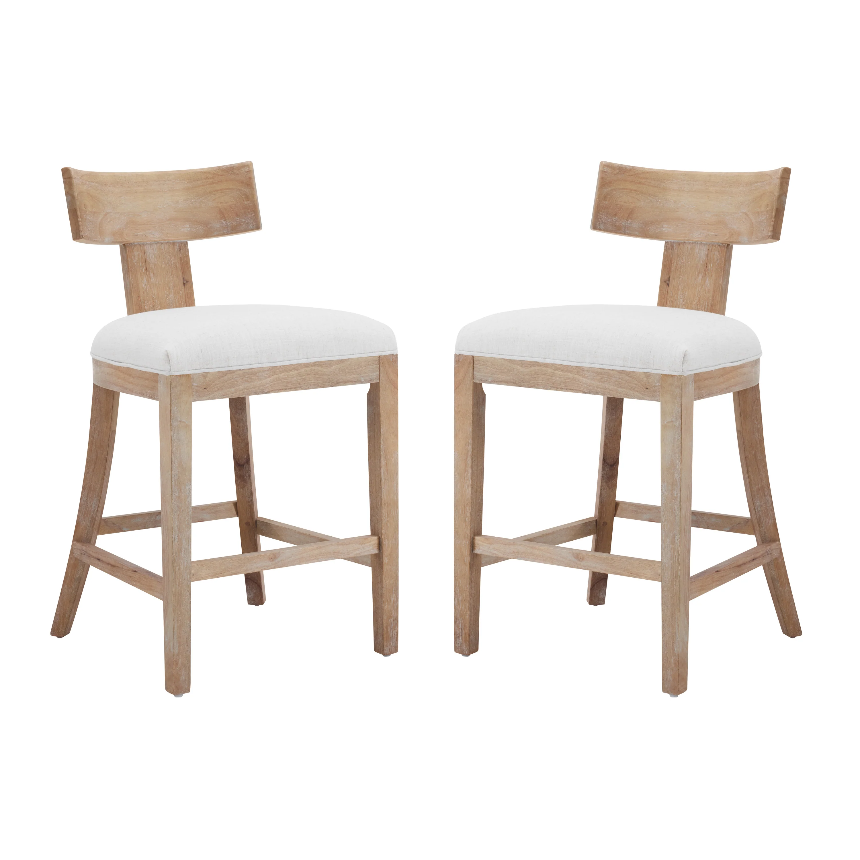 Brussels Holor Upholstered Barstool with Beige Cushions - furnishings