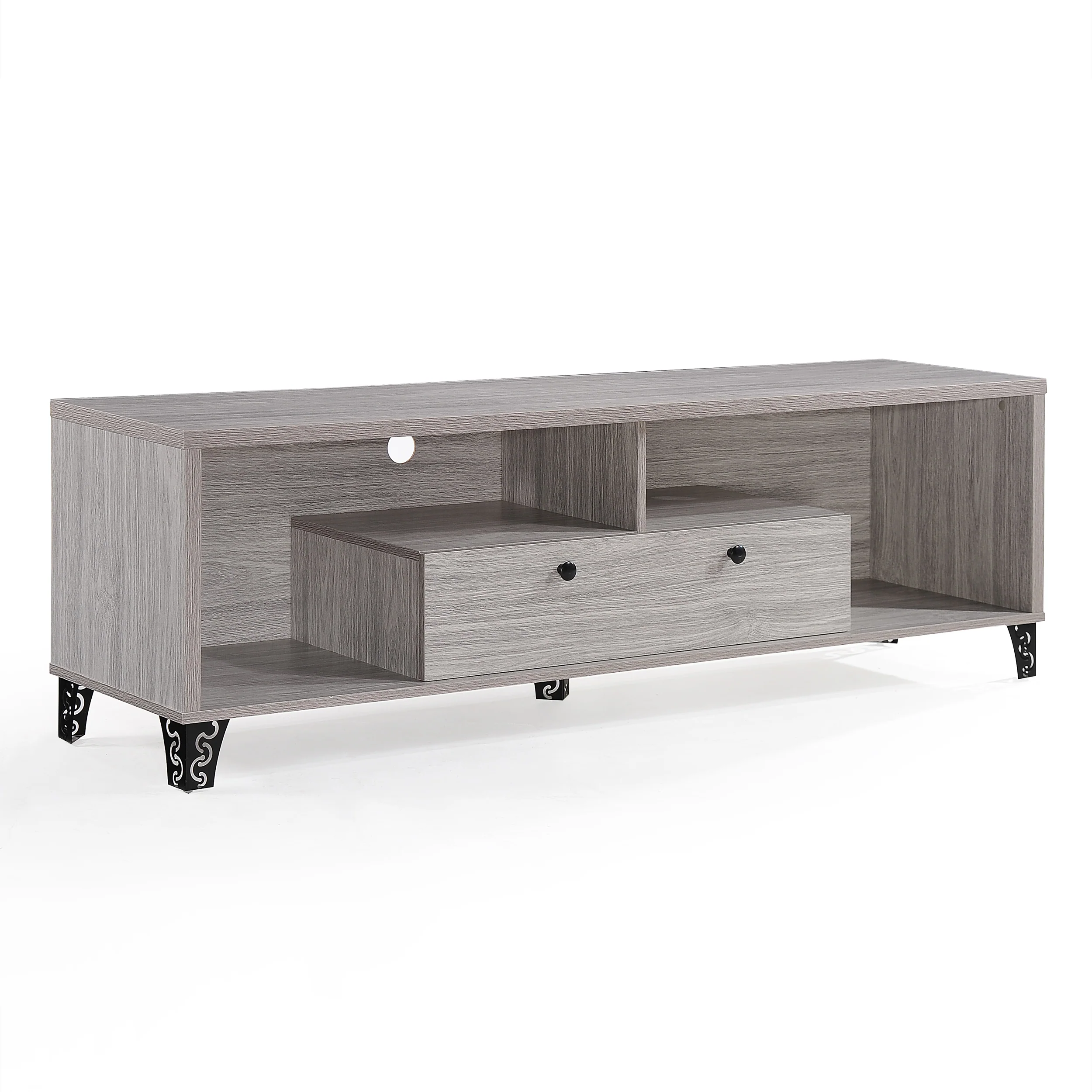 Celia Mid Century Modern Cabinet & Shelves TV Stand - furnishings
