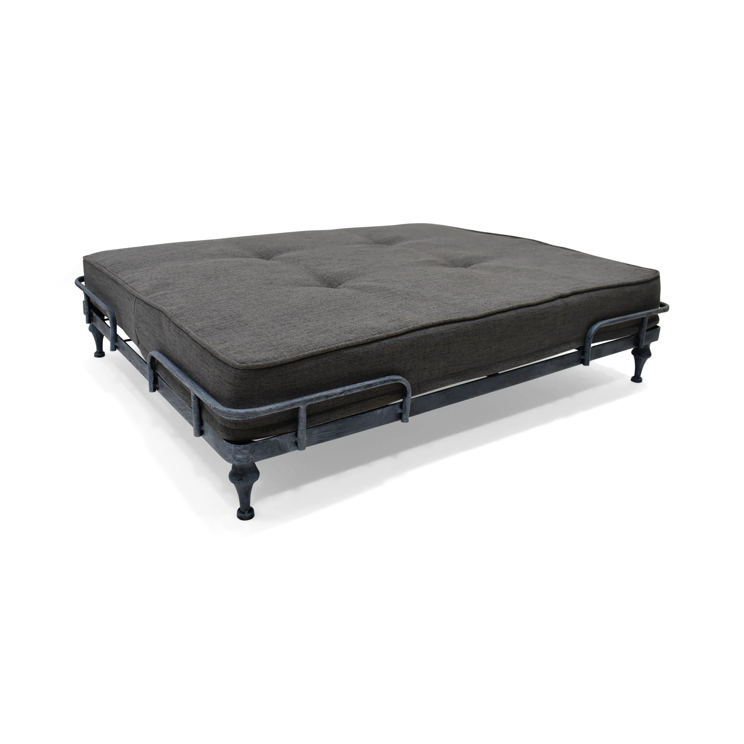 Elvis Industrial Pet Bed, Dark Gray and Brushed Gray - furnishings