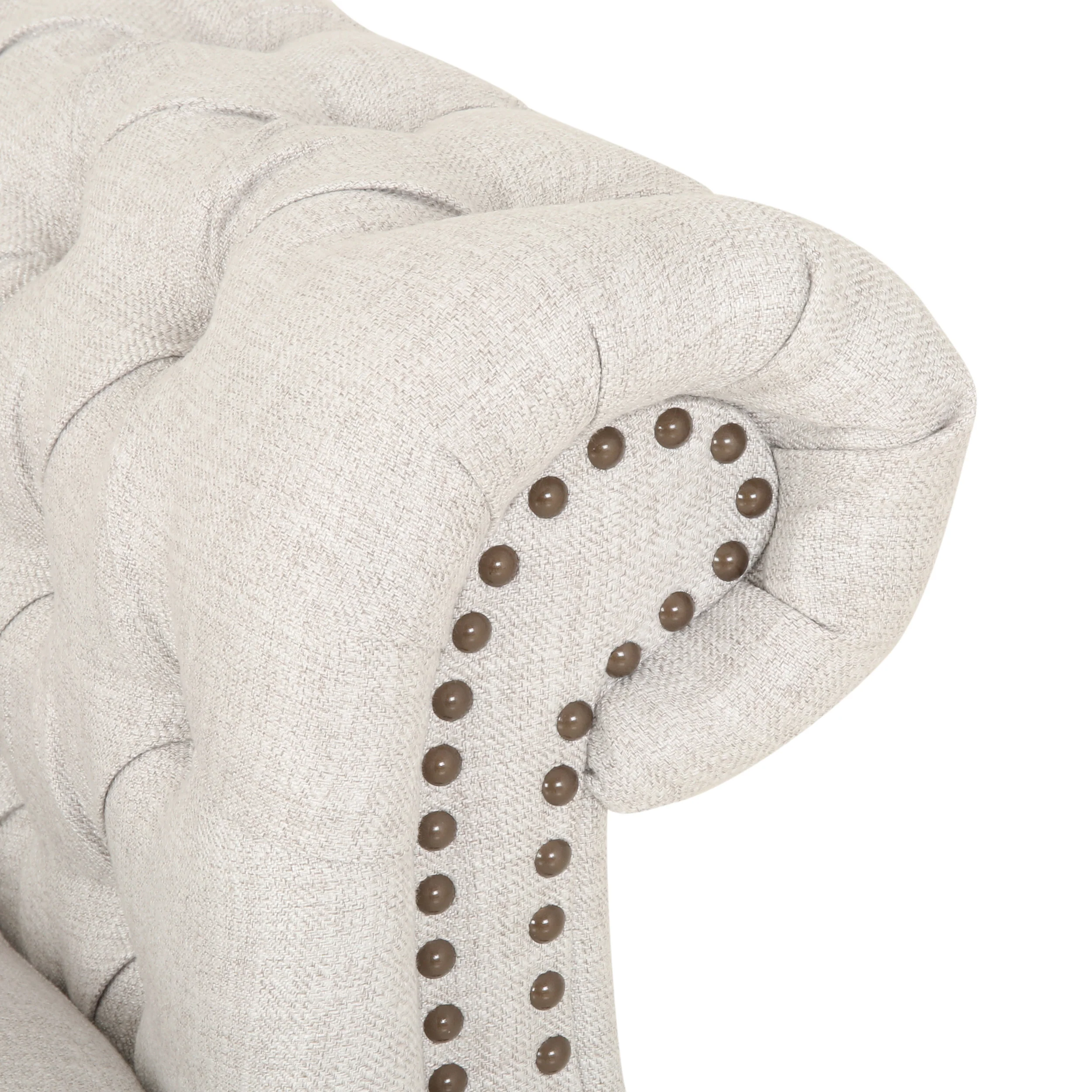 Rachel 6 Seater Tufted Fabric Chesterfield Sectional - furnishings