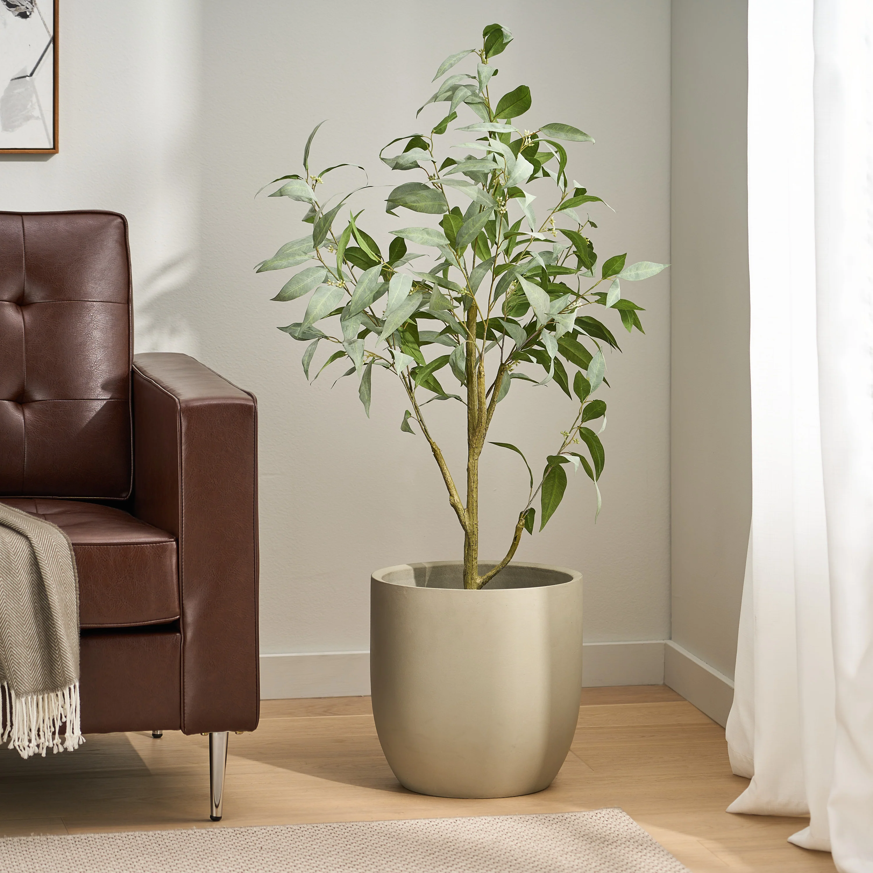 Bowrun Artificial Eucalyptus Leaf Tree - furnishings