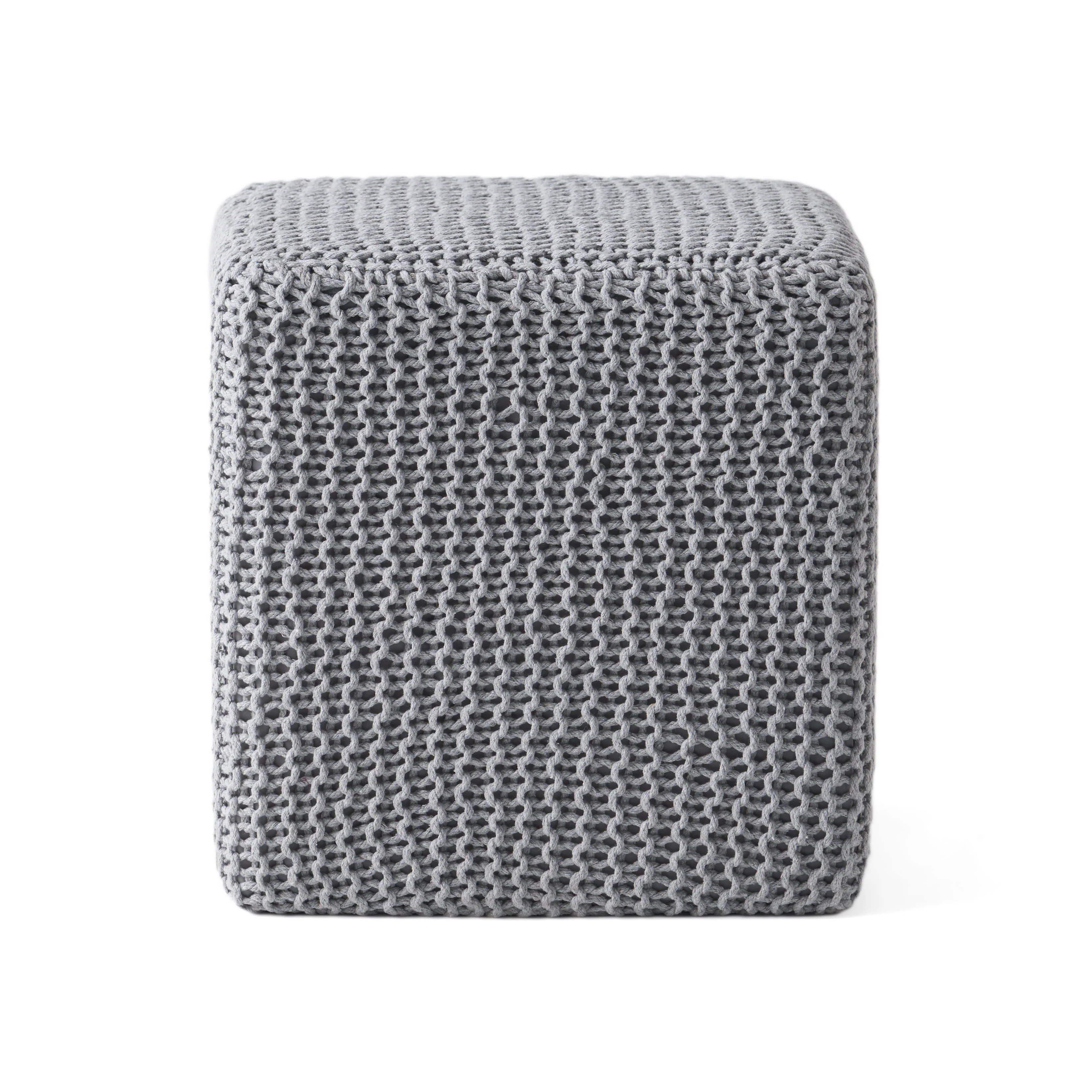 Scott Knitted Foot Stool - furnishings