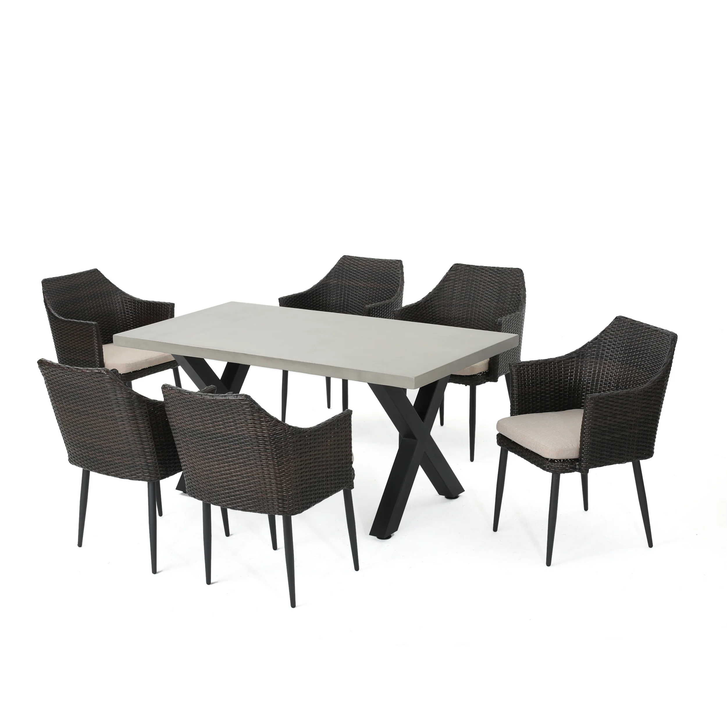 Maccie Outdoor 6 Seater Dining Set - furnishings