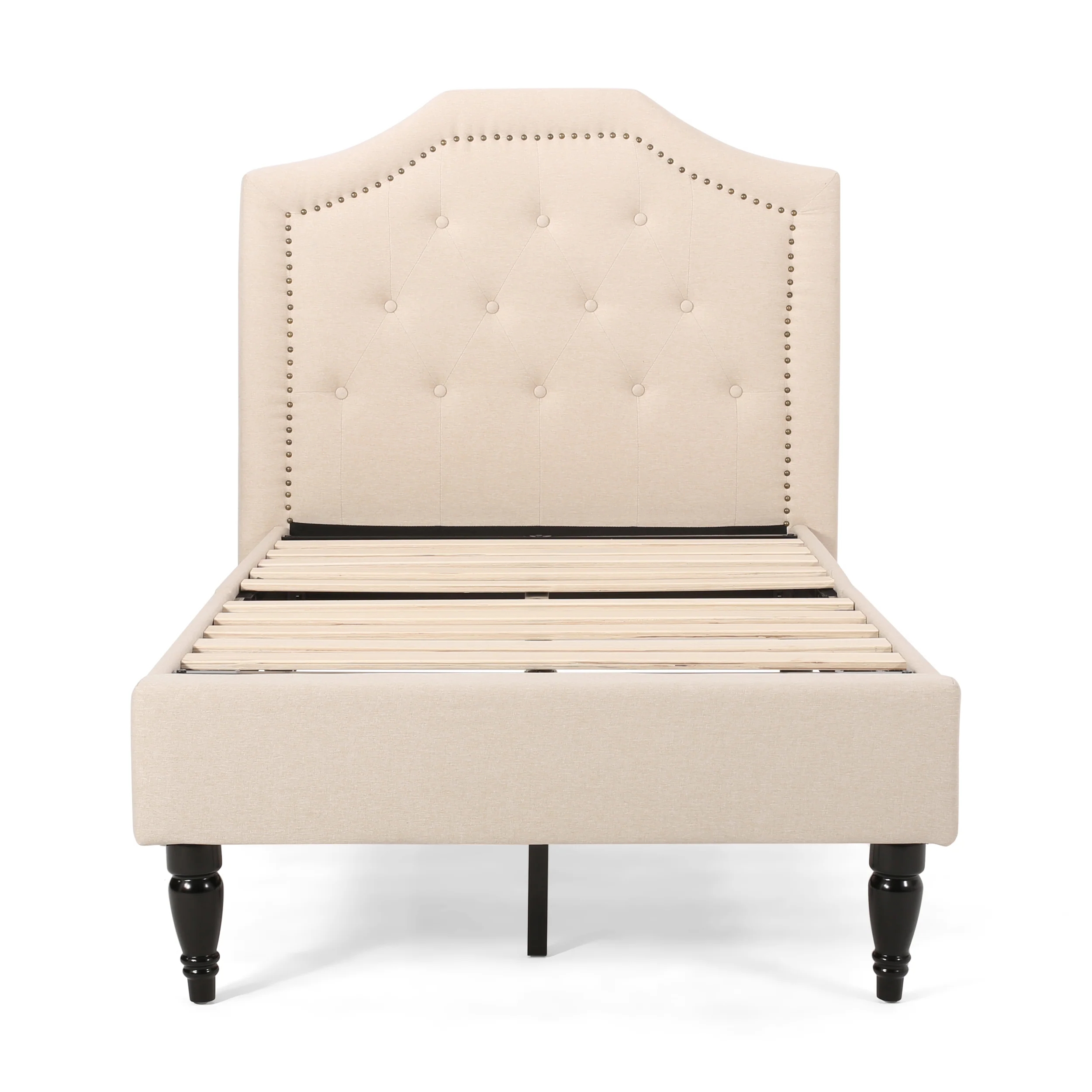 Renee Contemporary Upholstered Twin Bed Platform - furnishings