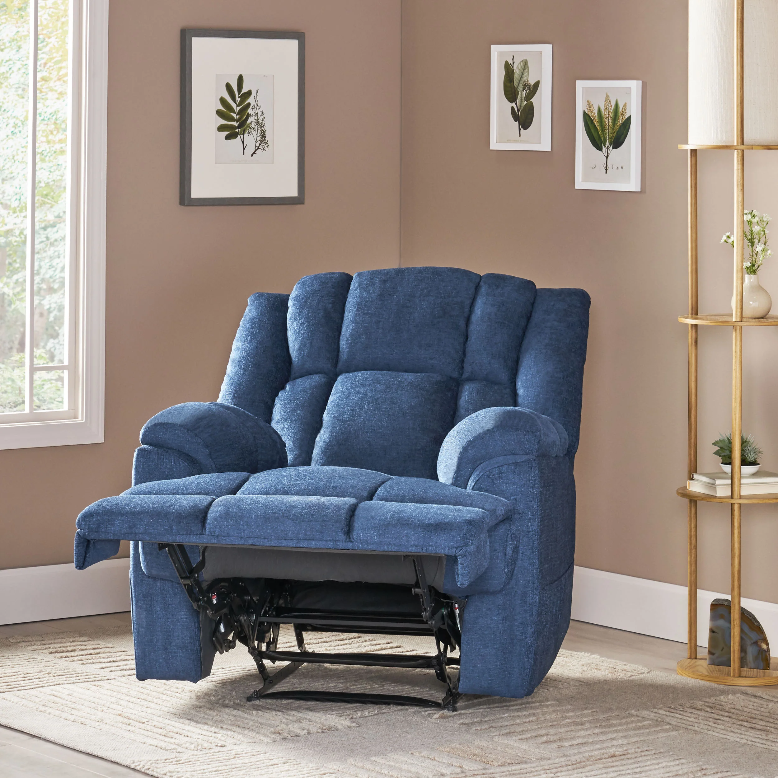 Siloam Contemporary Pillow Tufted Massage Recliner - furnishings
