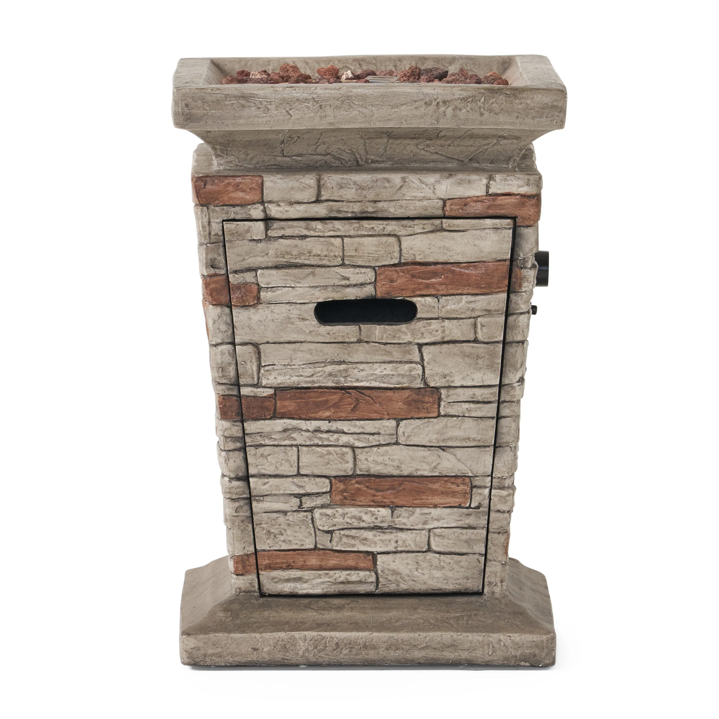 Coldwater Outdoor 19-inch Liquid Propane Fire Column - furnishings