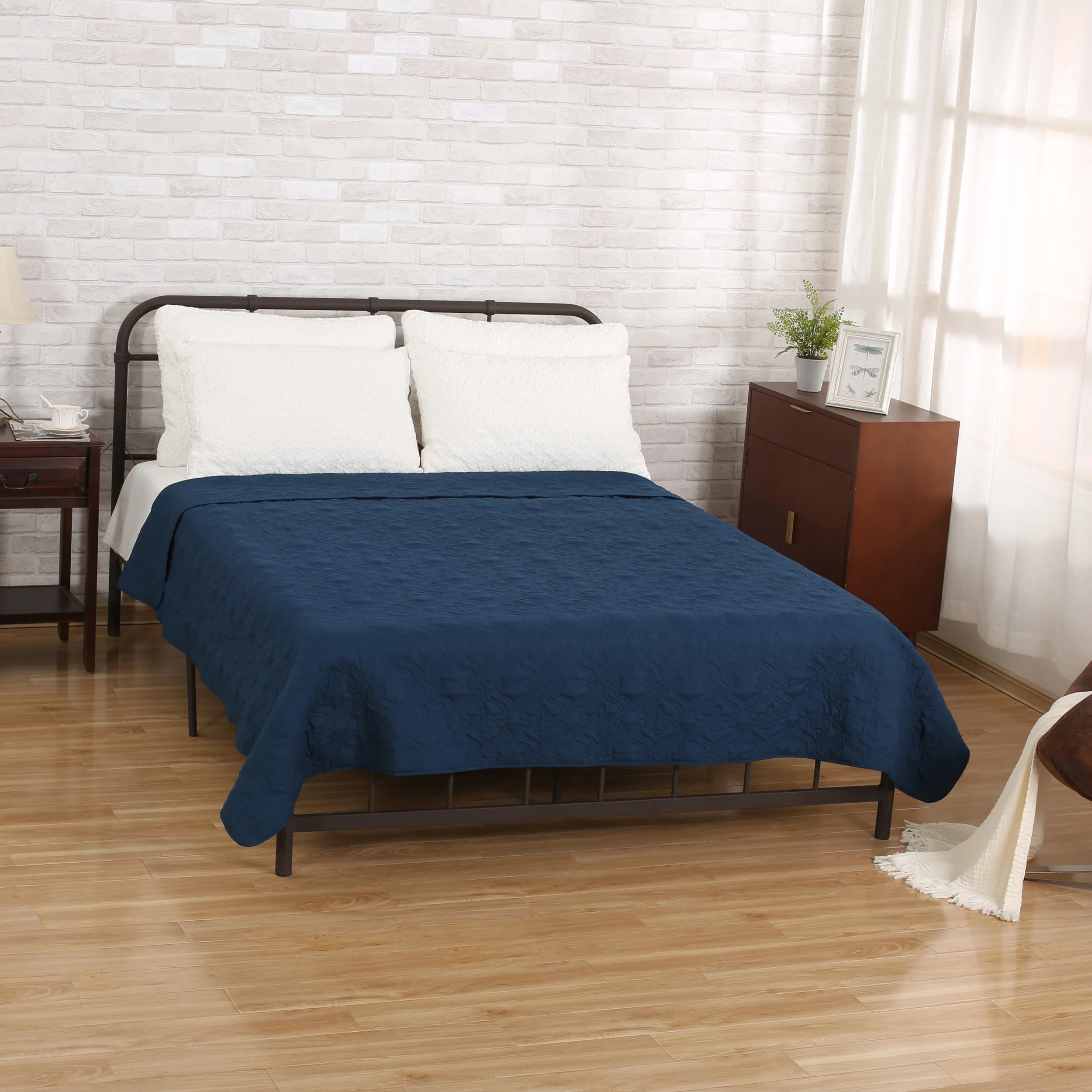 Landyn Double Bed Fabric Quilt - furnishings