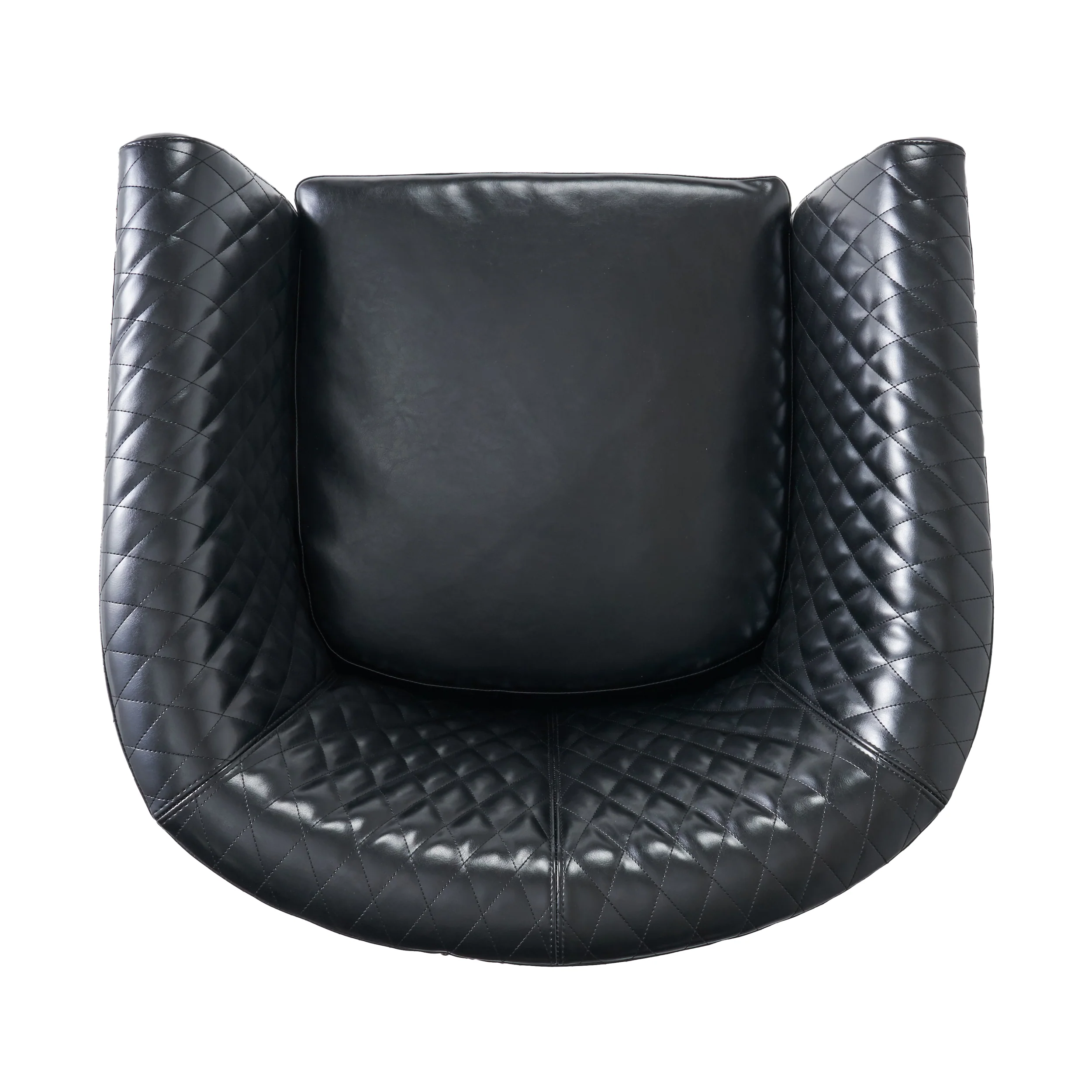 Kasey Harlequin Pattern Leather Club Chair - furnishings