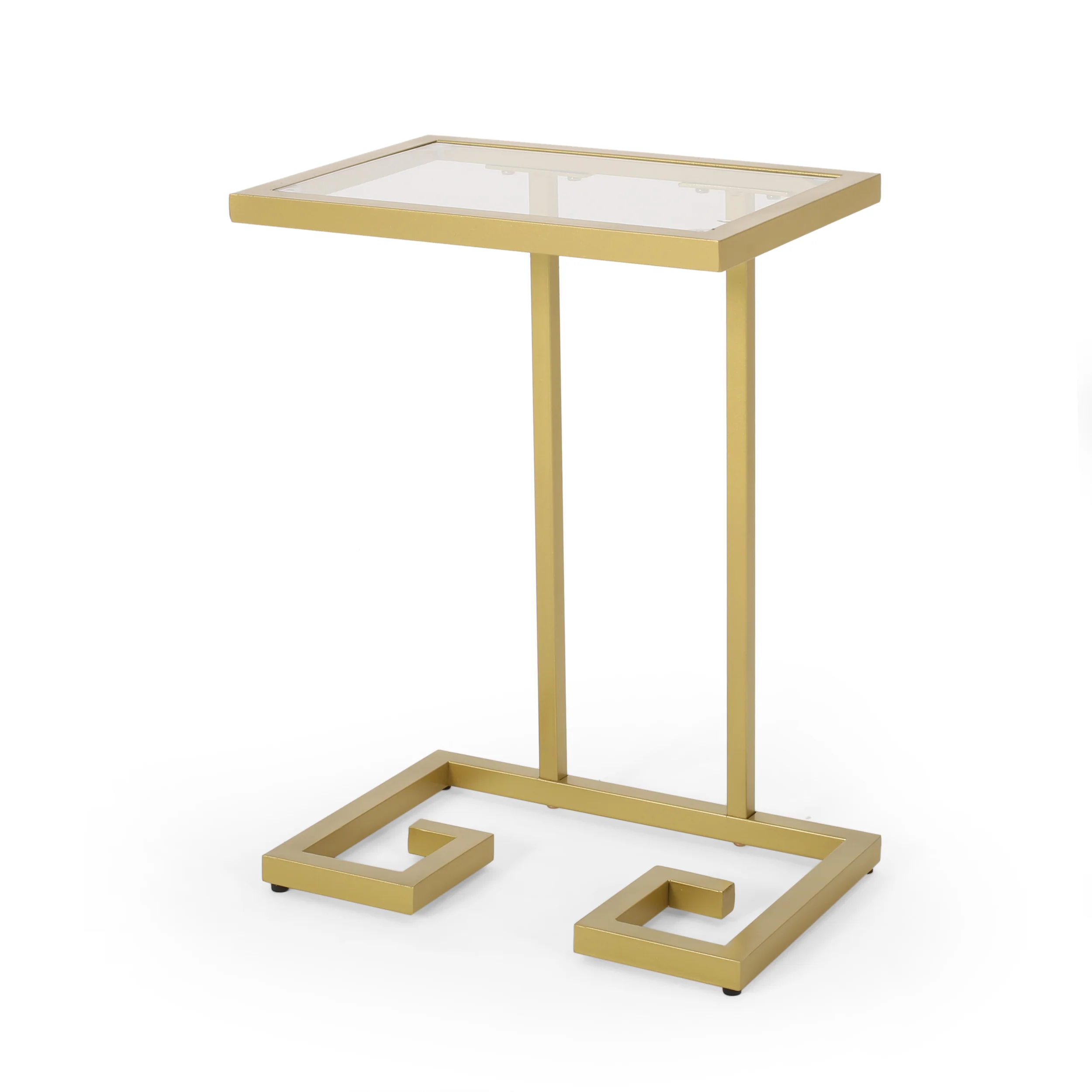 Zaragoza Modern Glam C-Shaped End Table - furnishings