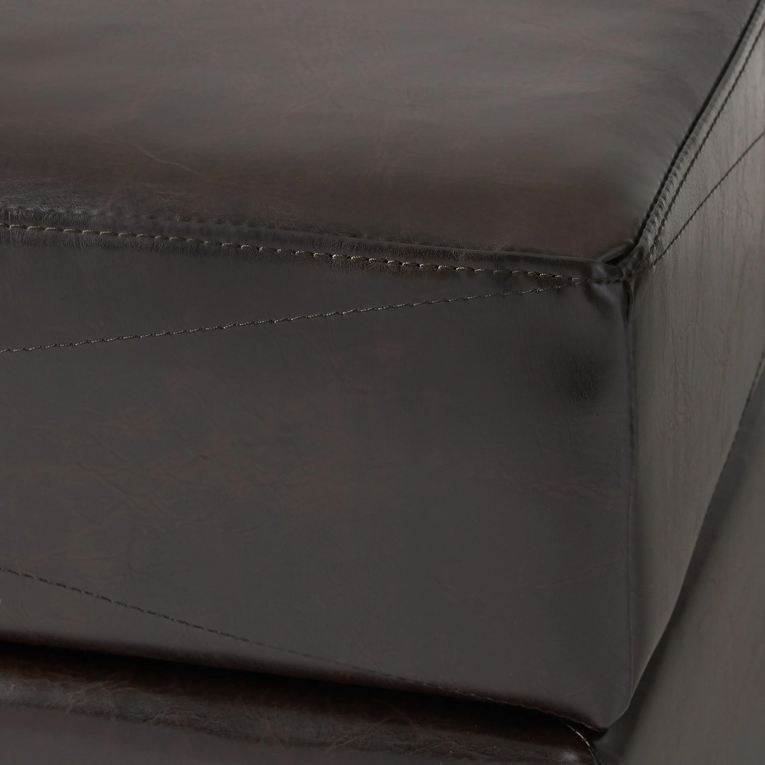 Templeton Brown Leather Storage Ottoman - furnishings
