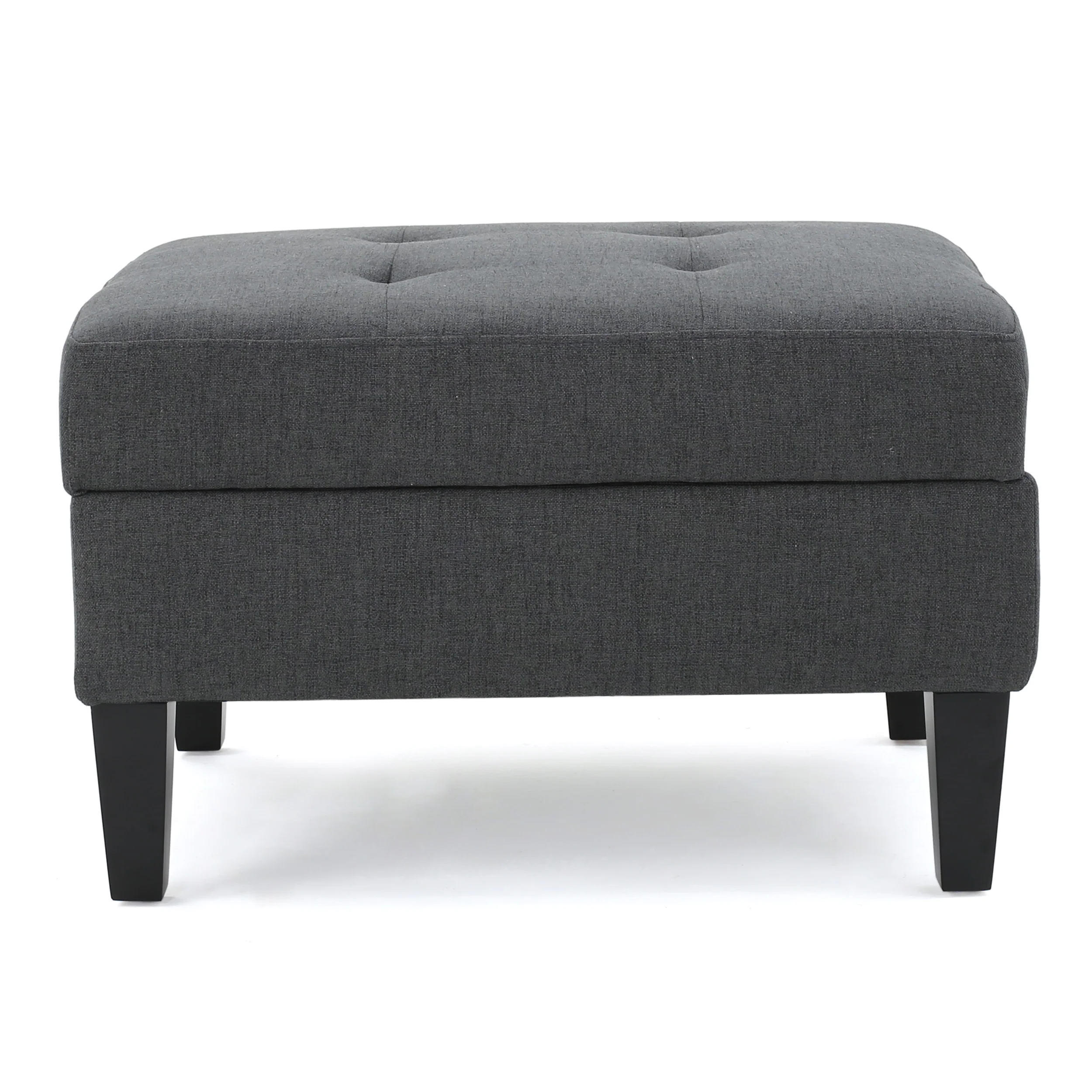 Zahra Contemporary Tufted Fabric Storage Ottoman - furnishings