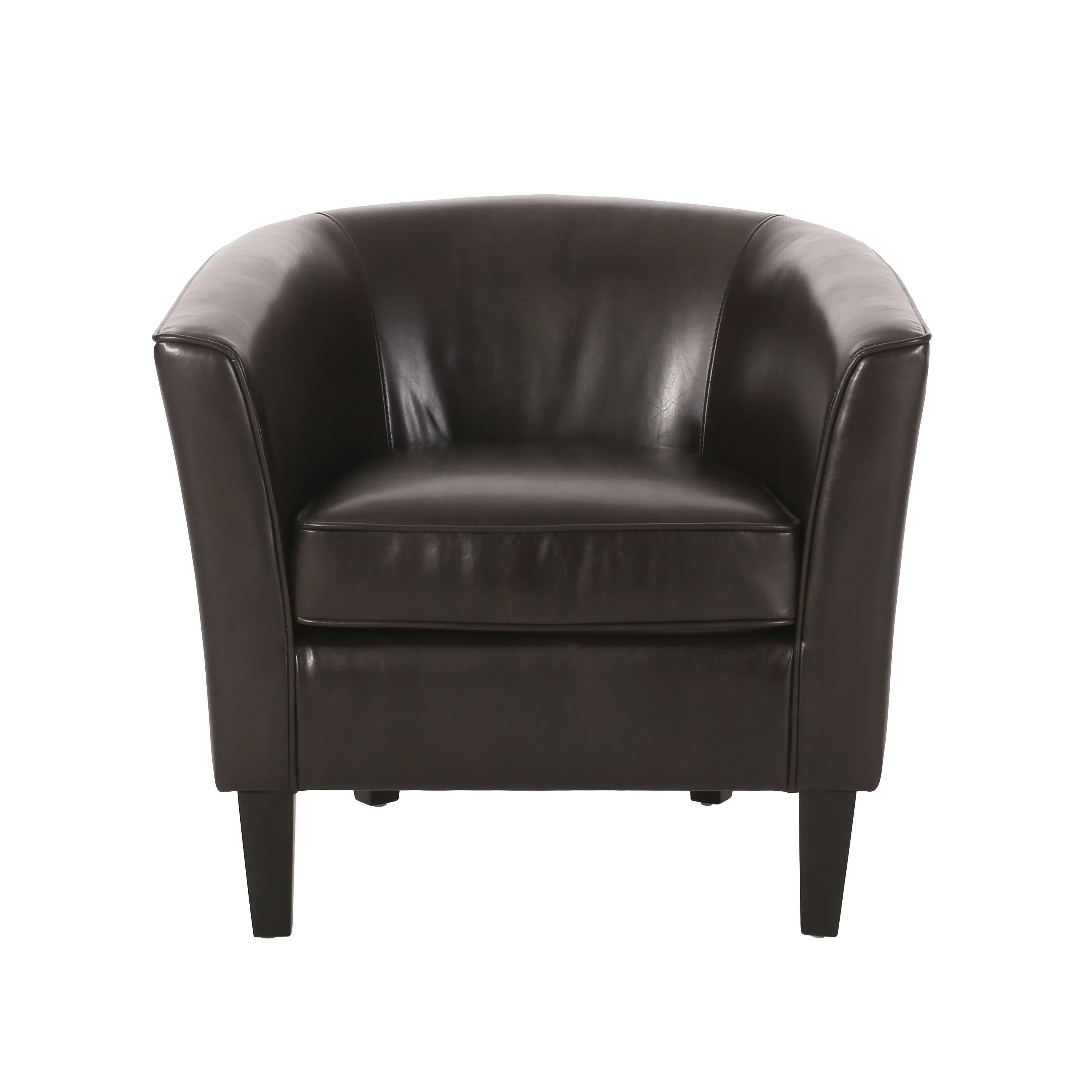 Gelston Brown Leather Club Chair - furnishings