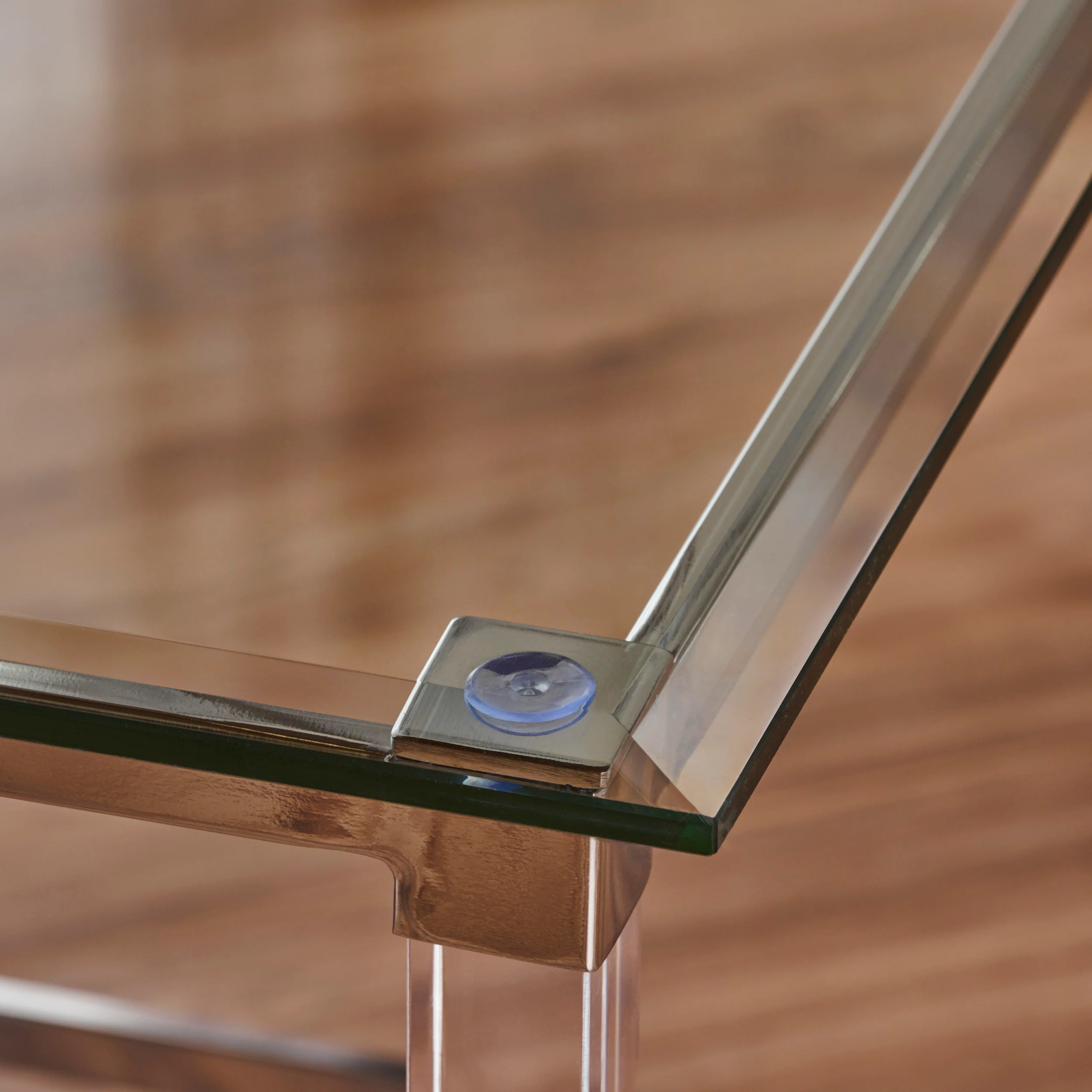 Orson Acrylic and Tempered Glass Square Side Table - furnishings