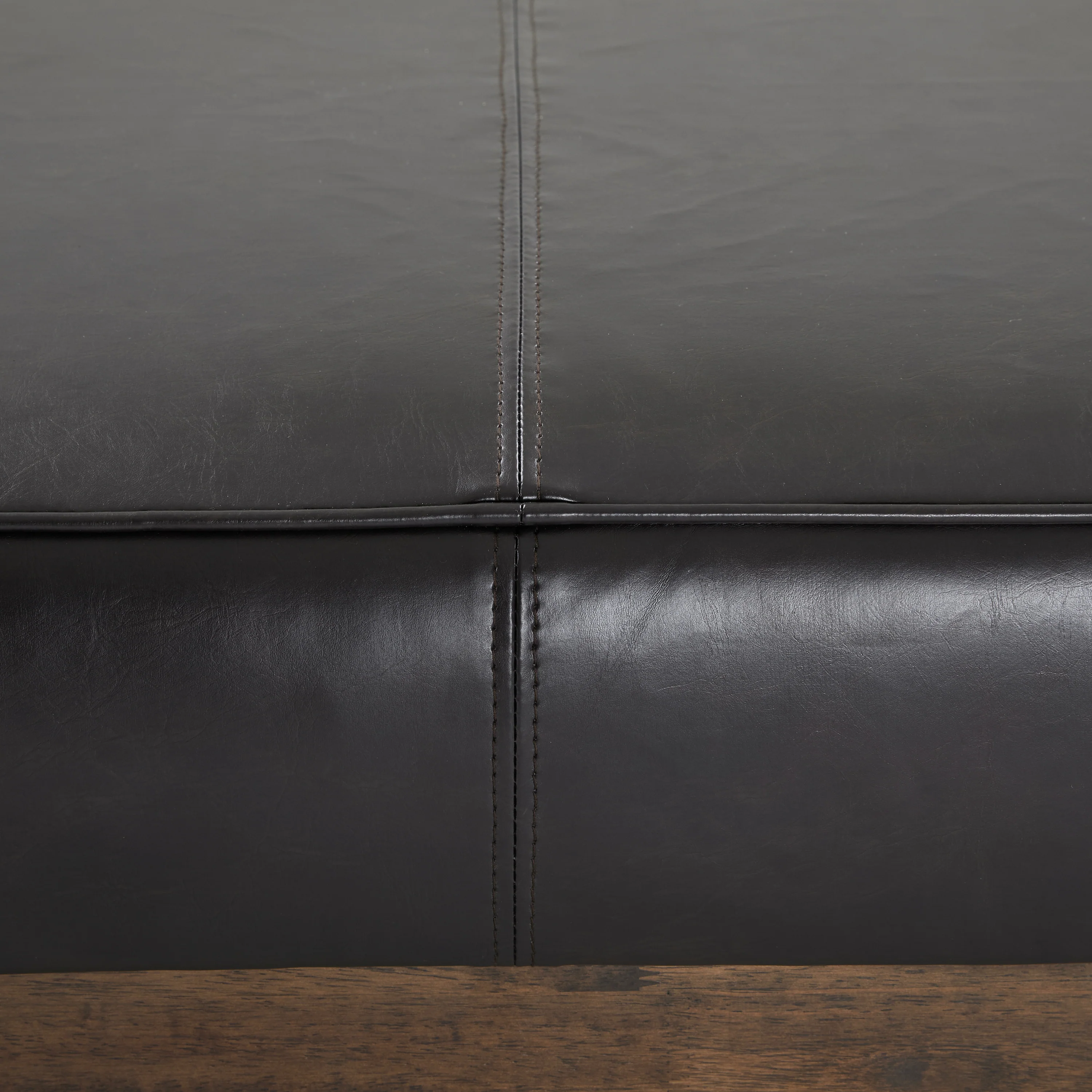Temzyl temzyl Modern PU Cocktail Ottoman with Wood Frame - furnishings