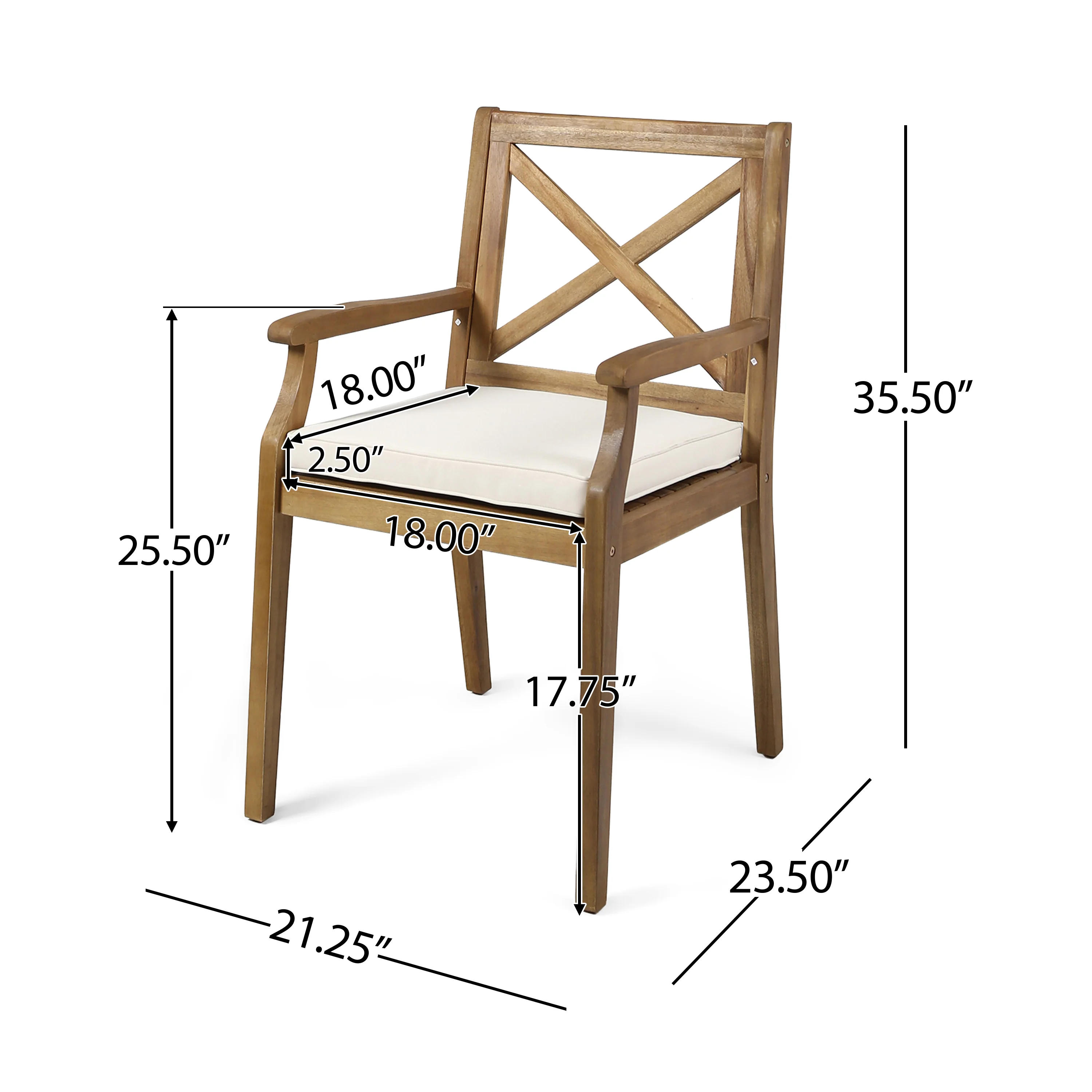Divyansh Outdoor 7 Piece Acacia Wood Dining Set - furnishings