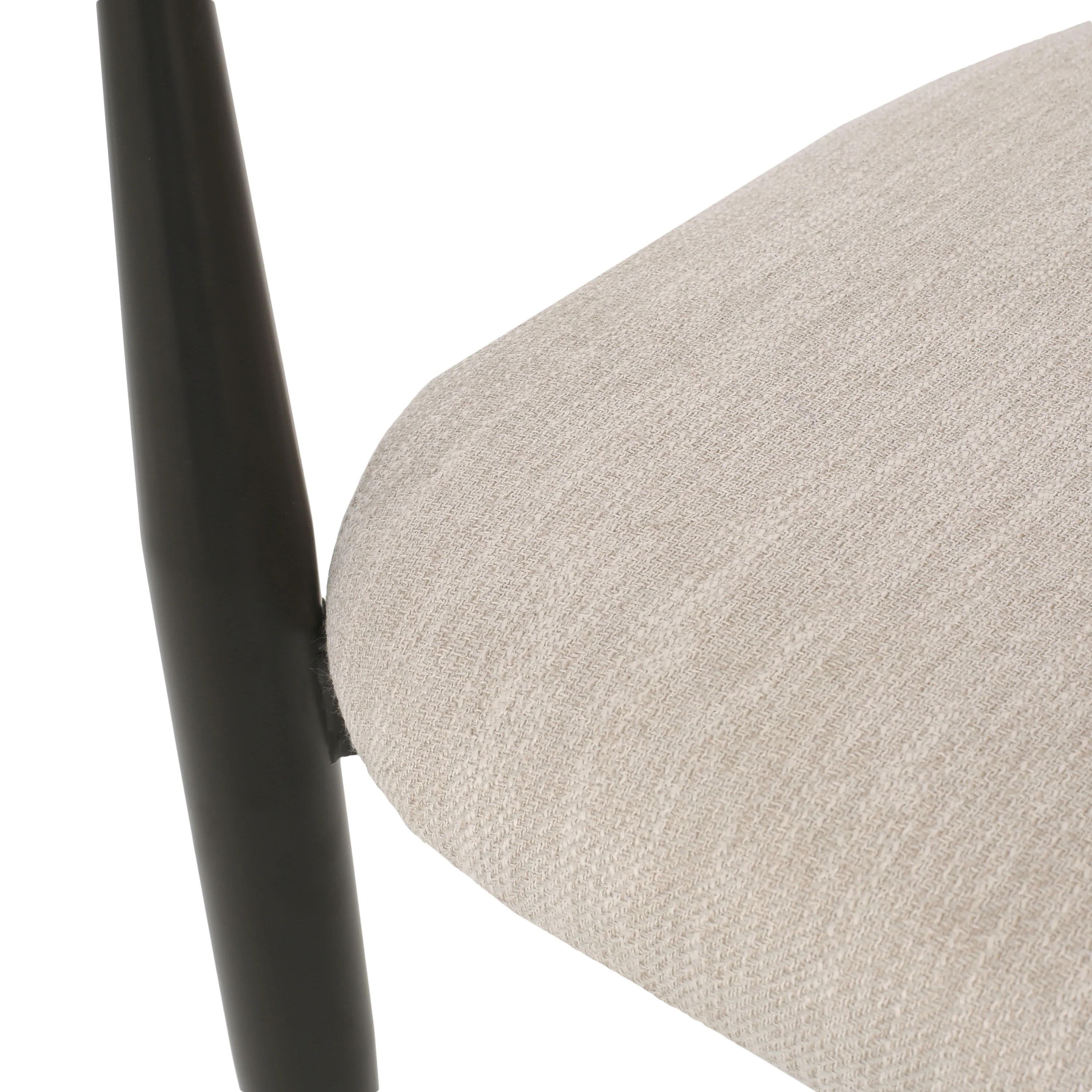 Camas Modern Fabric Upholstered Iron Dining Chairs, Set of 2 - furnishings