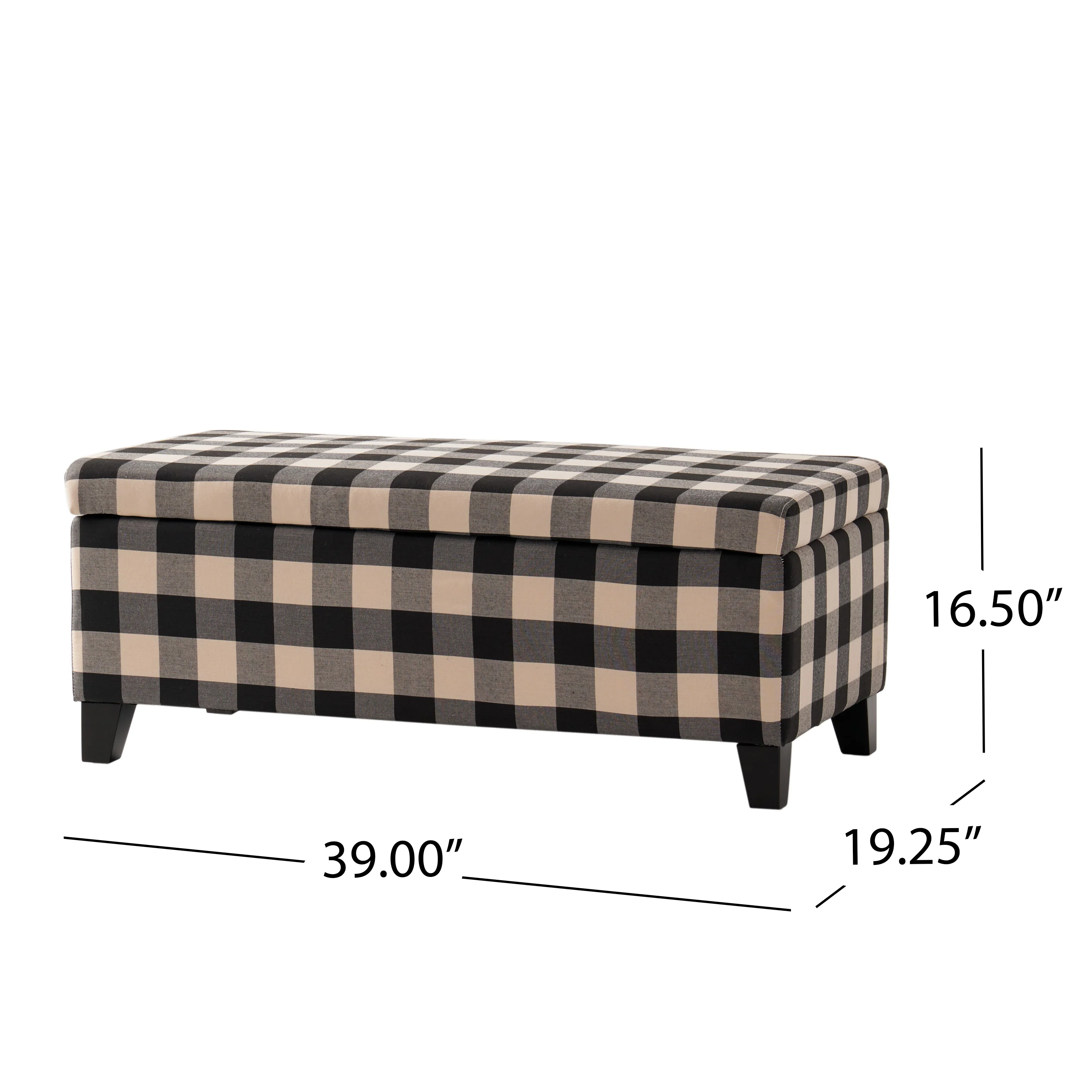 Brianna Rectangle Fabric Storage Ottoman Bench - furnishings