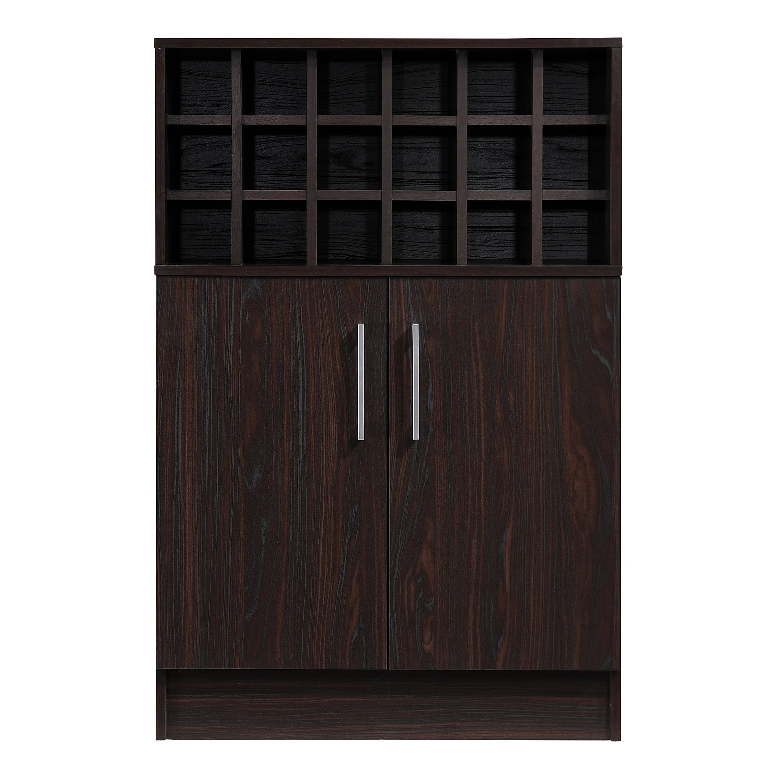Ridgecrest Mid Century Modern Wine Rack Bar Cabinet - furnishings