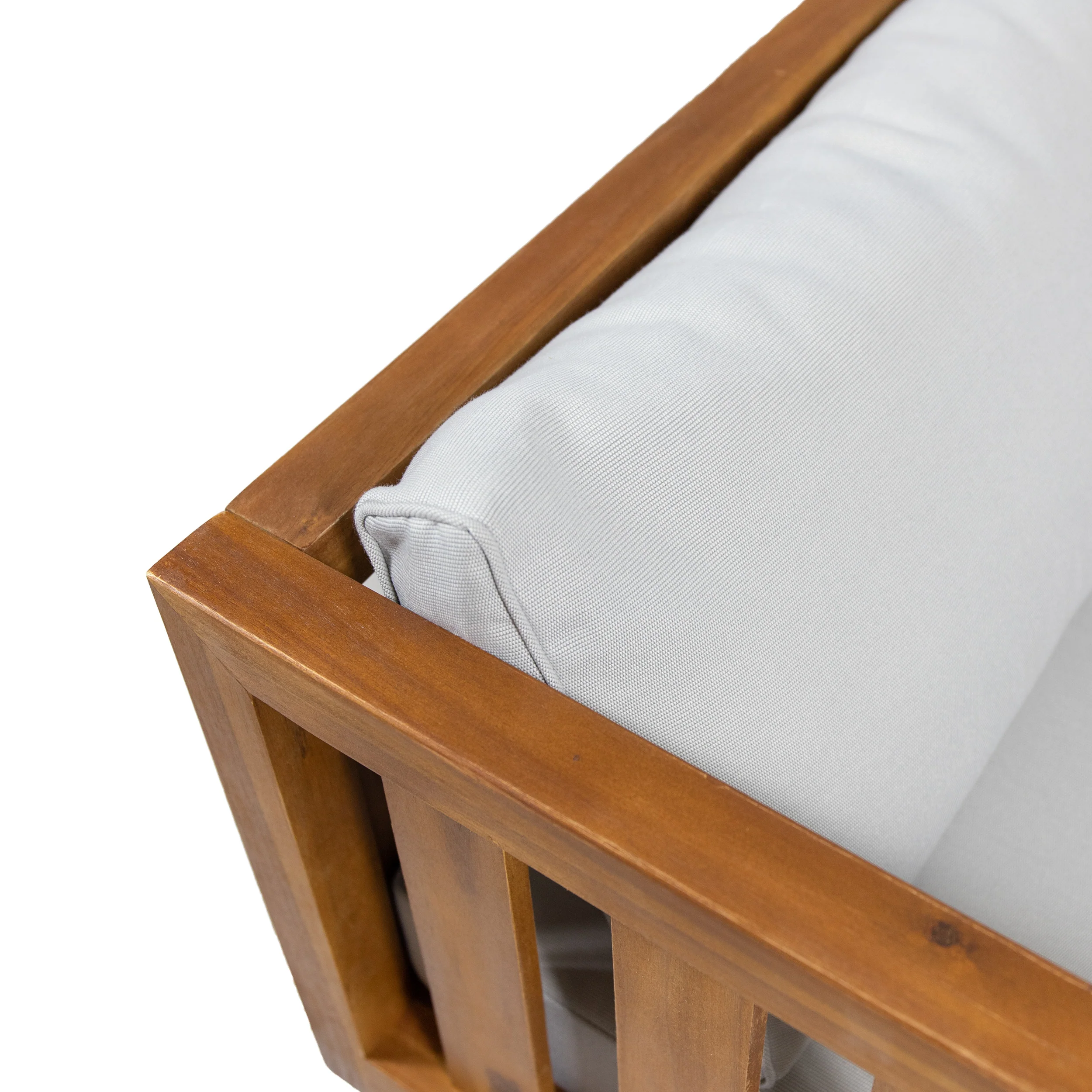 Fonzo Outdoor 3 Seater Acacia Wood Daybed - furnishings