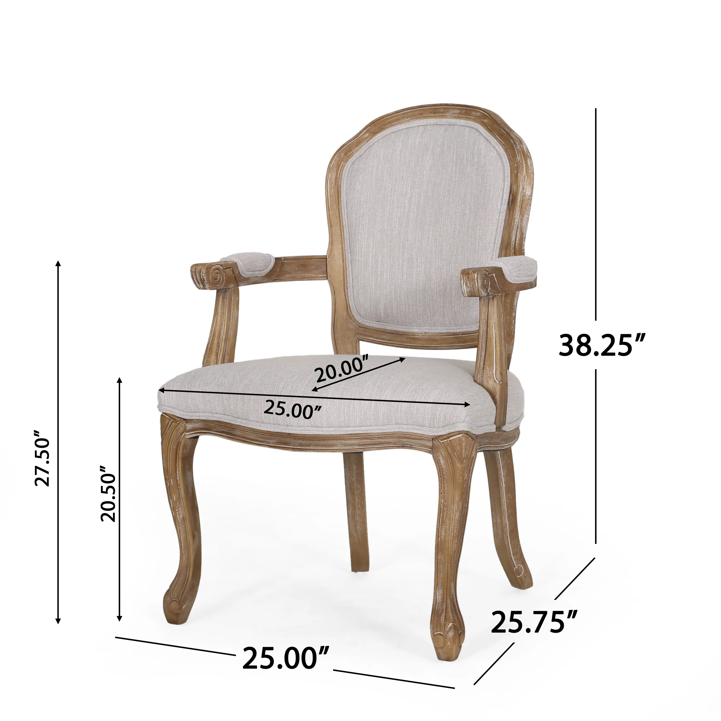 Fairgreens Traditional Upholstered Dining Chairs, Set of 2 - furnishings
