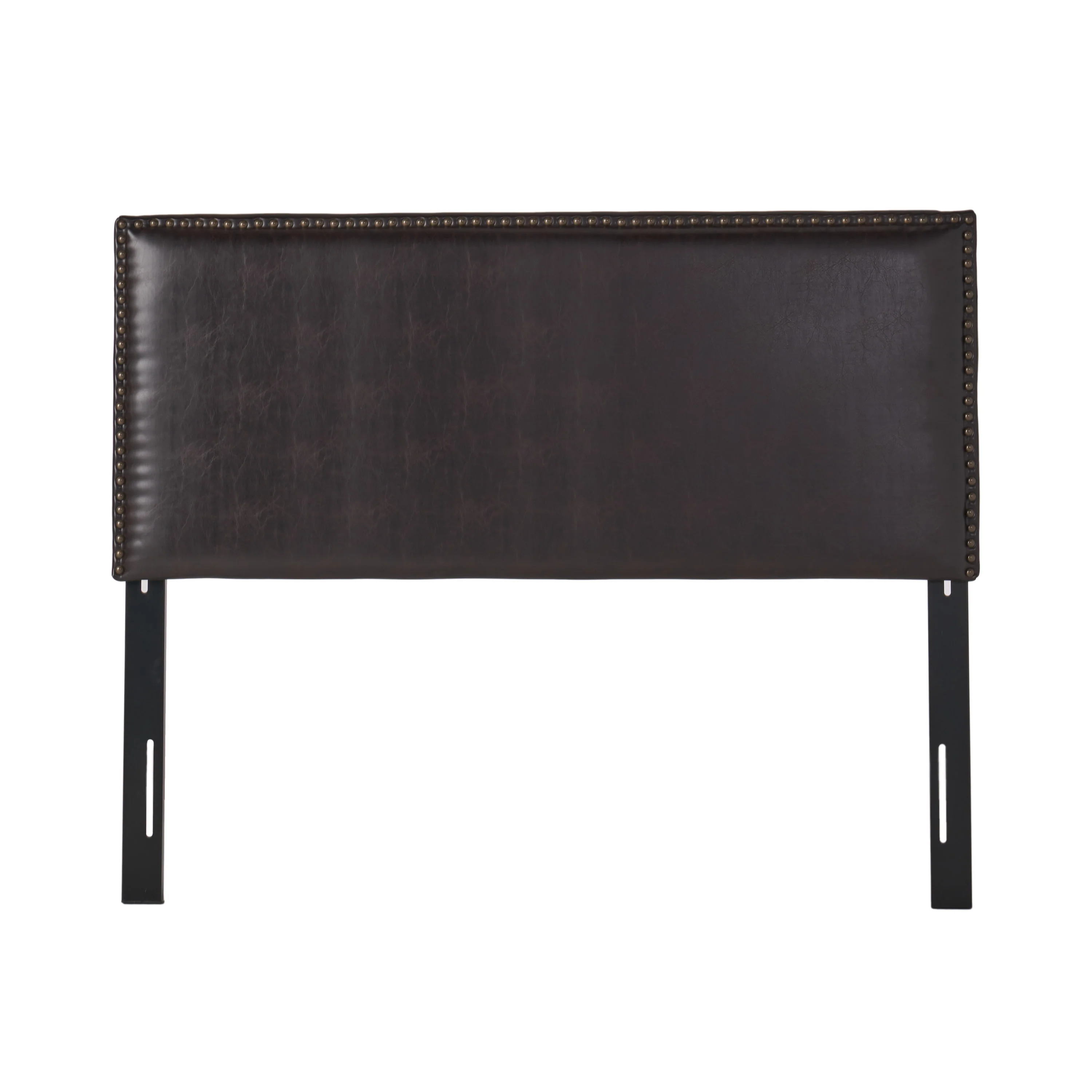 Alonzo Queen to Full Sized Brown Leather Headboard - furnishings