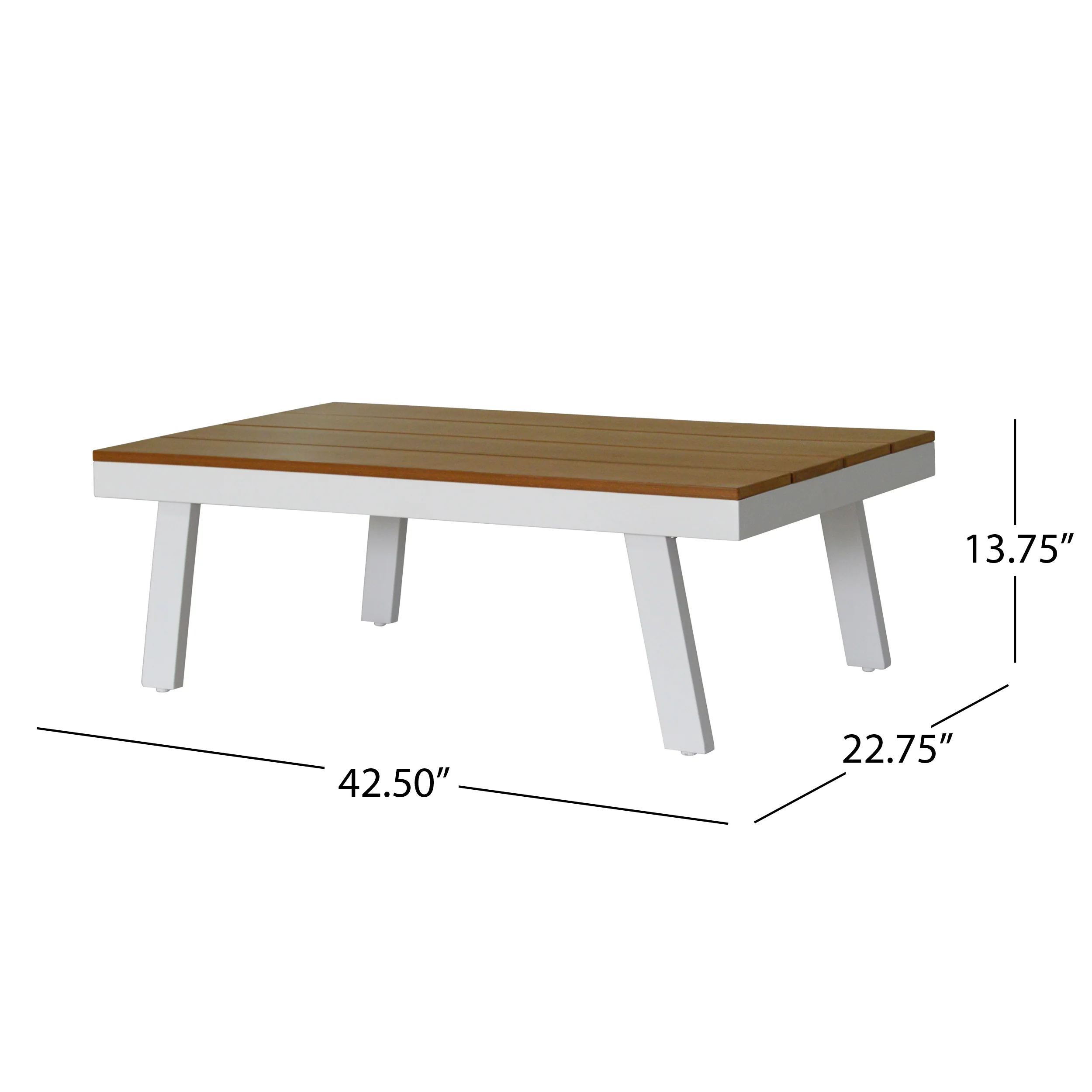 Mathias Outdoor 4 Piece Aluminum and Faux Wood Chat Set with Cushions - furnishings