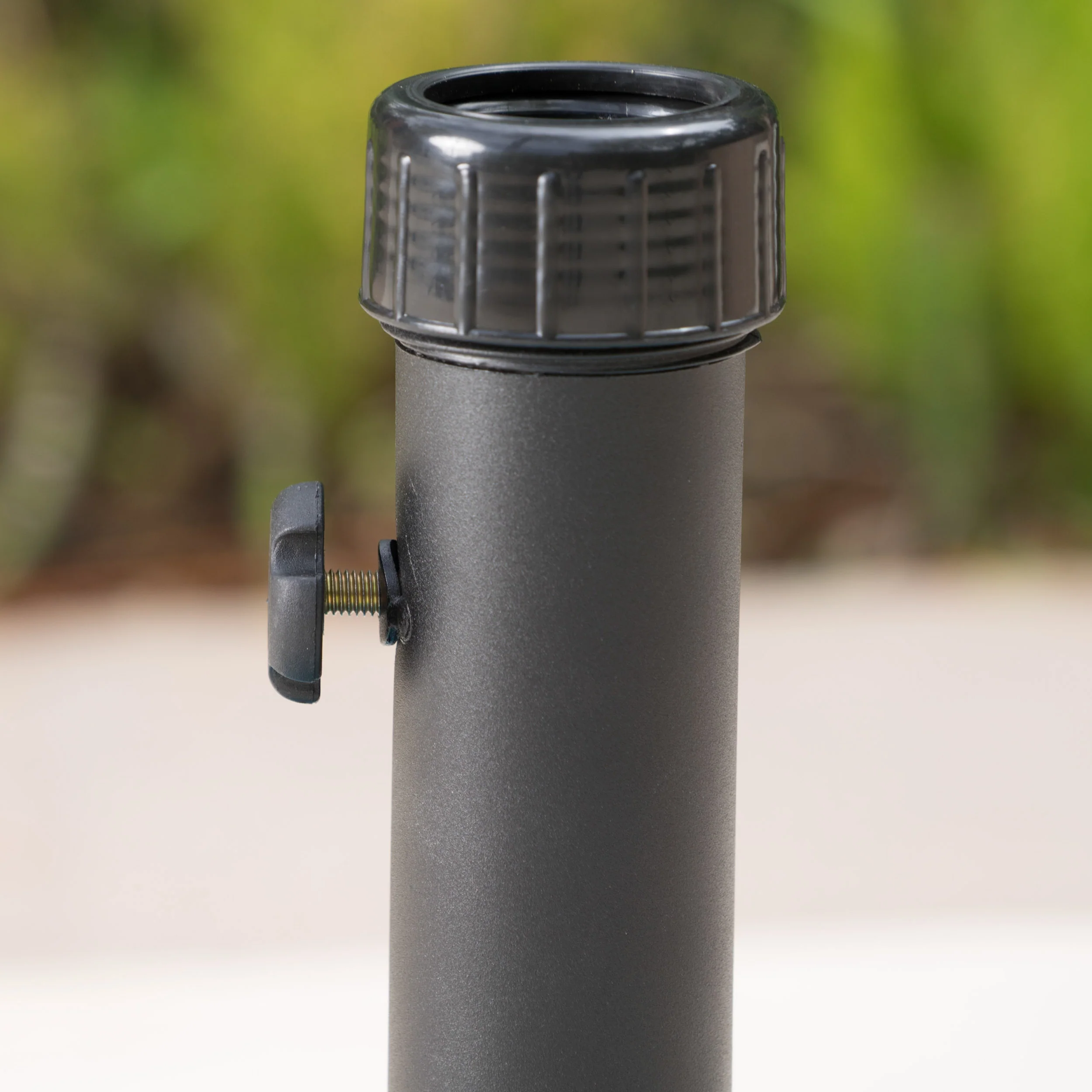 Belmont 45lbs Brown Resin and Iron Round Umbrella Base - furnishings