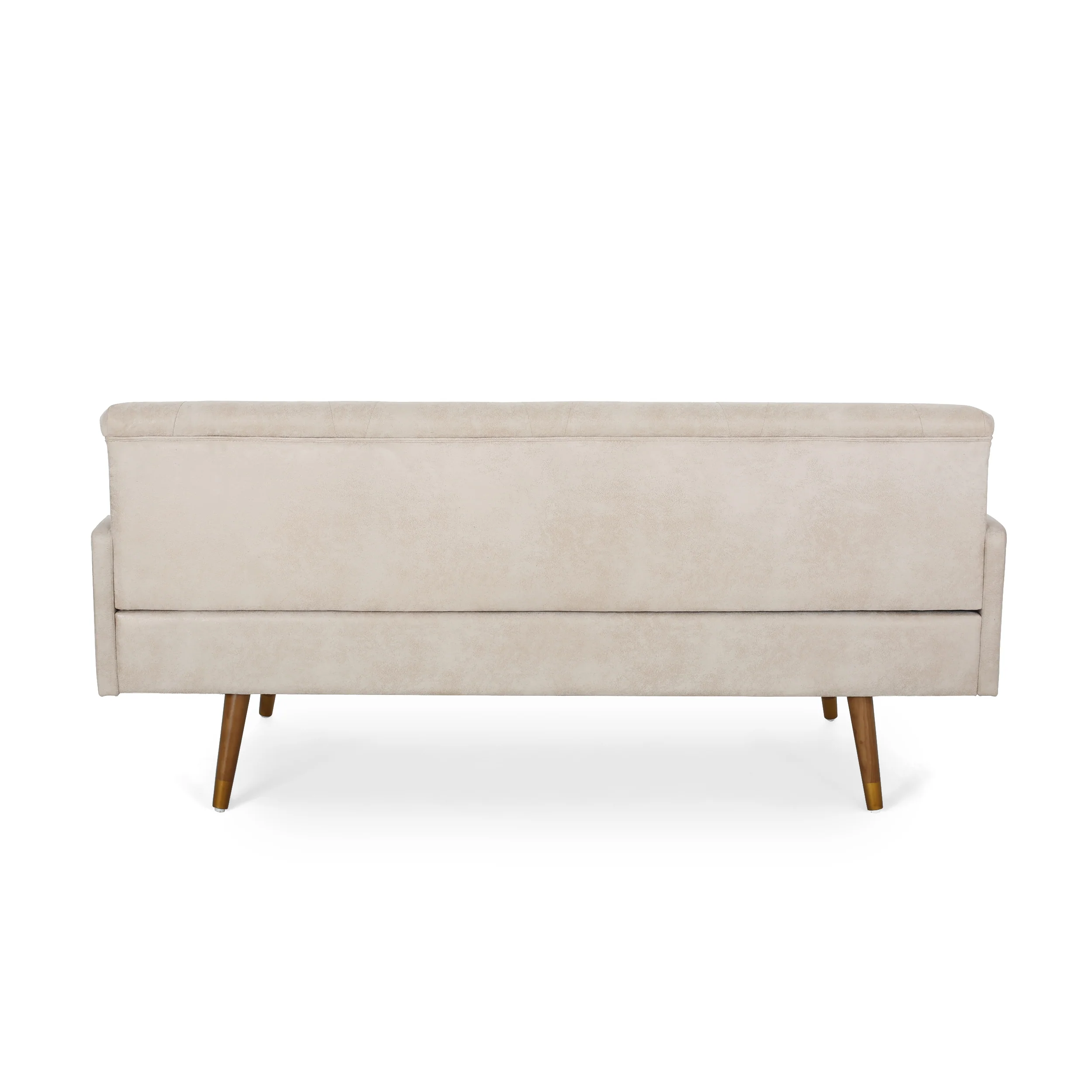 Truda Mid Century Modern Microfiber Sofa with Button Accents - furnishings