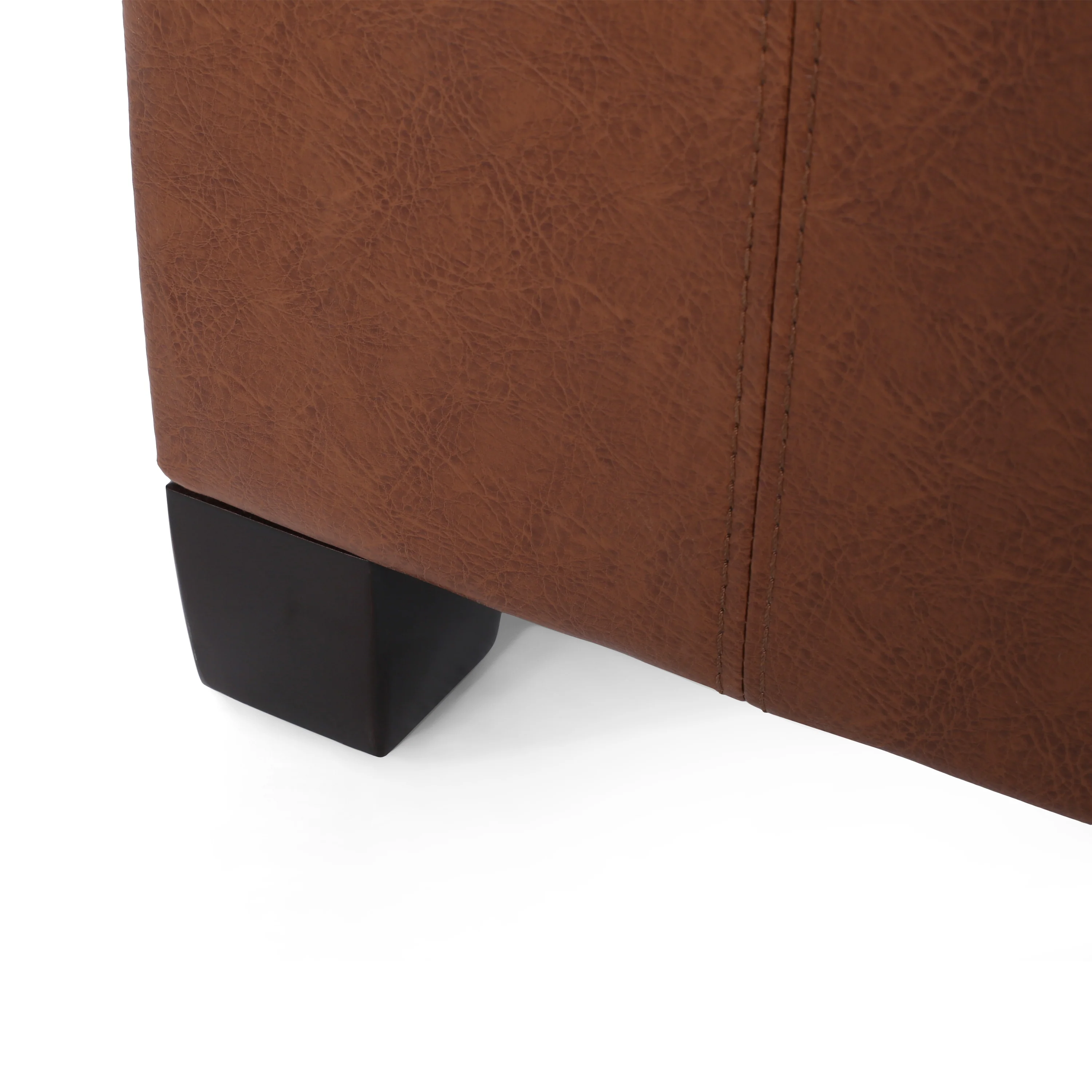 Rigby Faux Leather Storage Ottoman - furnishings