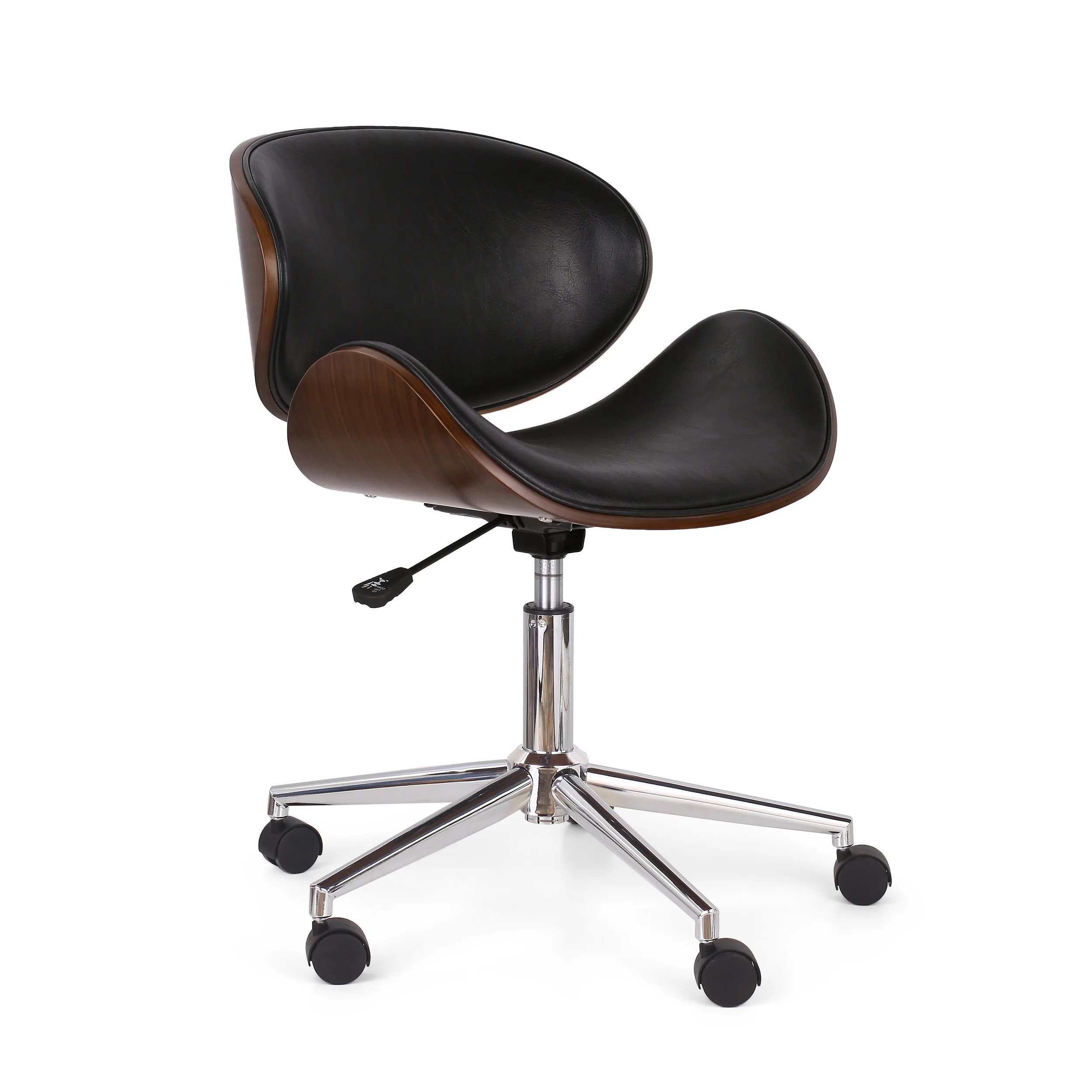 Clyo Mid-Century Modern Upholstered Swivel Office Chair - furnishings